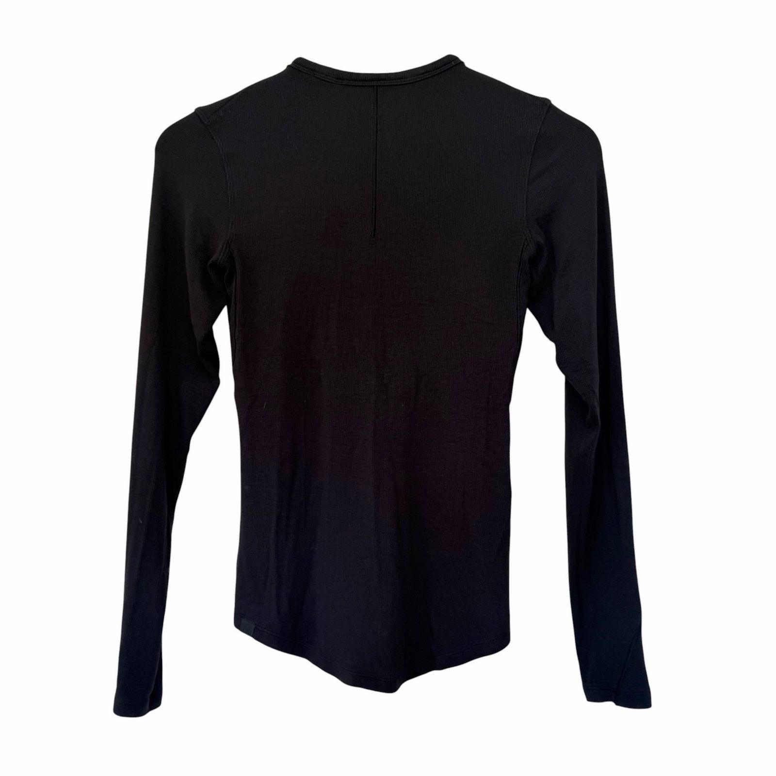 Lululemon Lululemon Black Hold Tight Ribbed Long Sleeve Shirt Sz XS/S Size S / US 4 / IT 40 - 3 Thumbnail