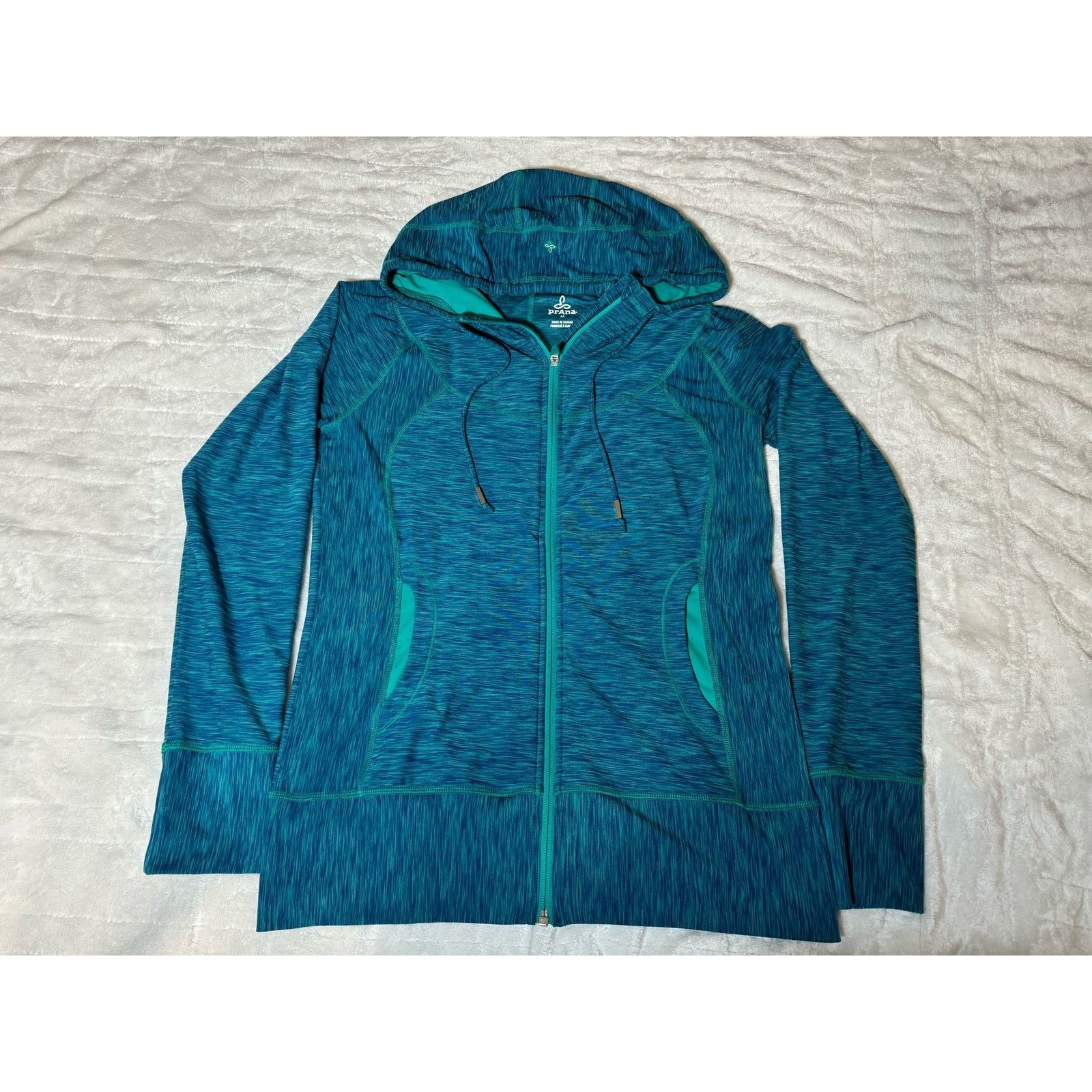 Prana Prana Blue Heather Full Zip Hooded Dragonfly Jacket Size M Size M / US 6-8 / IT 42-44 - 5 Thumbnail