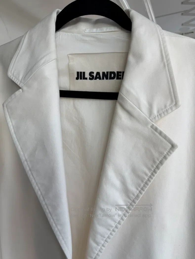Jil Sander Jil Sander size 48 Heavyweight White Overcoat Trench Size L / US 10 / IT 46 - 4 Thumbnail
