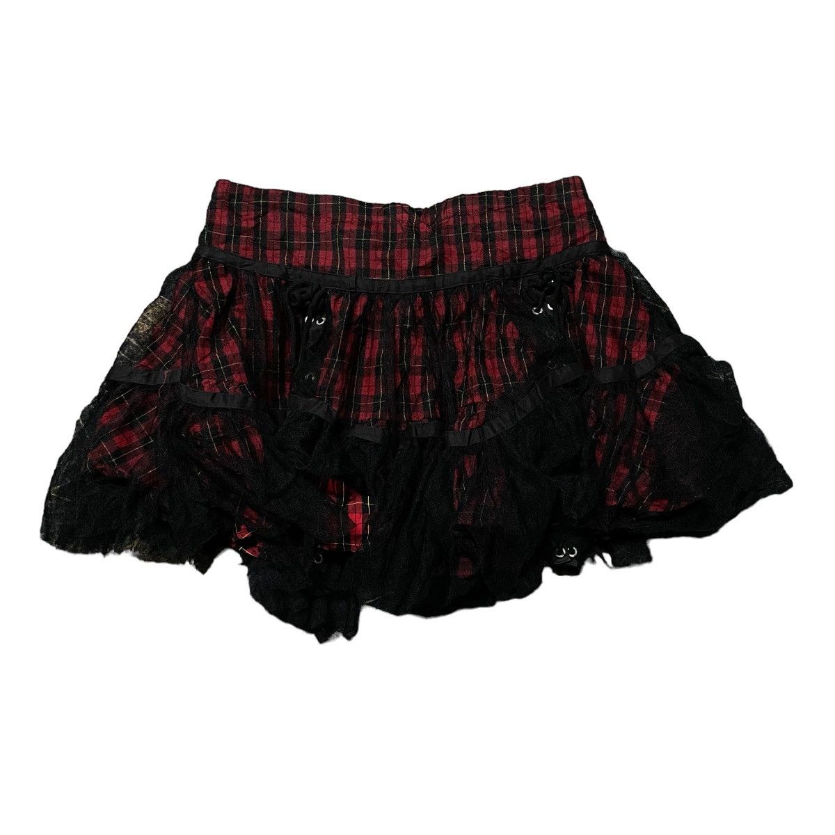 🔥FYEEEE🔥🔥- Y2k ALGONQUINS Red Tartan Laces Up StreetPunk
