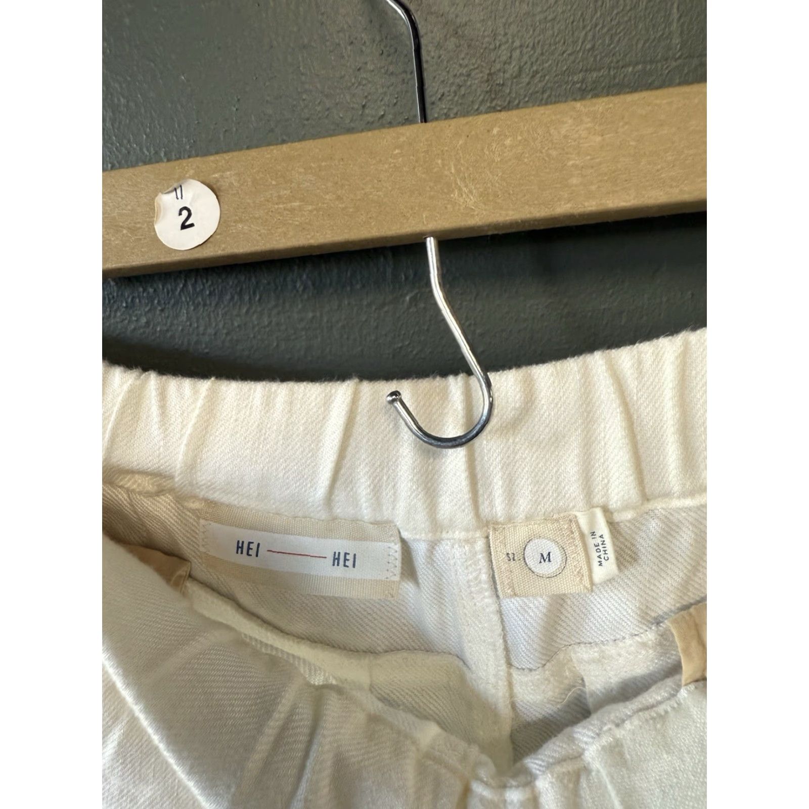 Anthropologie Hei Hei Anthropologie Womens White Cropped Linen Pants M Linen Cropped 22in Inseam Pants Womens Size 32" / US 10 / IT 46 - 3 Thumbnail