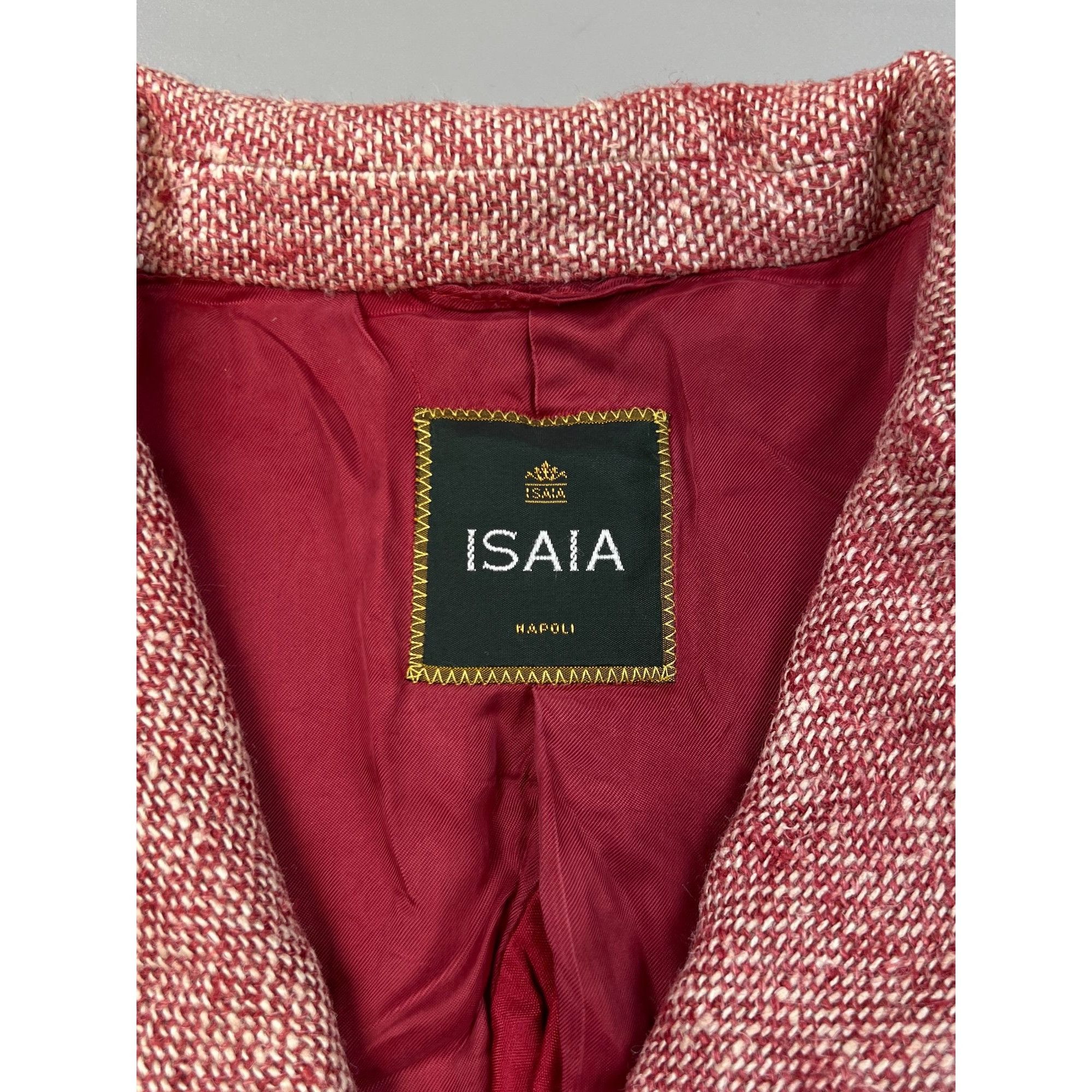 Isaia Napolii Isaia Napolii Hemp Wool Tweed Blend Blazer (Y0710) Size L / US 10 / IT 46 - 4 Thumbnail