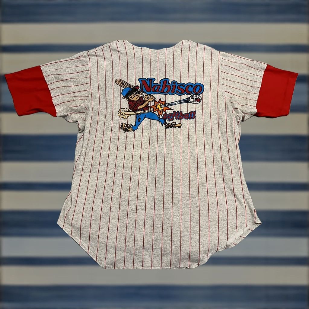 Vintage VINTAGE United Sports Apparel Shirt Men L Gray Cartoon Striped 29" 23" Short Sleeve Single Stitch Made in USA Size US L / EU 52-54 / 3 - 1 Thumbnail