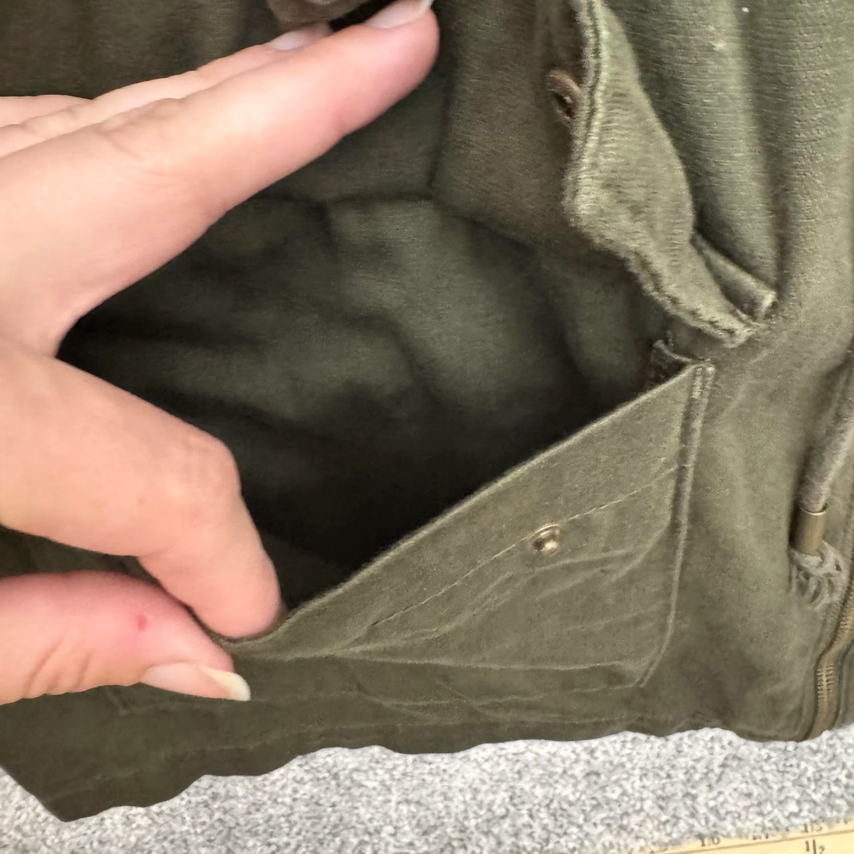 Old Navy Old Navy Jacket Women M Green Utility Parka Hooded Drawstring Pockets Full Zip Lightweight Spring Fall Casual Travel Size M / US 6-8 / IT 42-44 - 3 Thumbnail