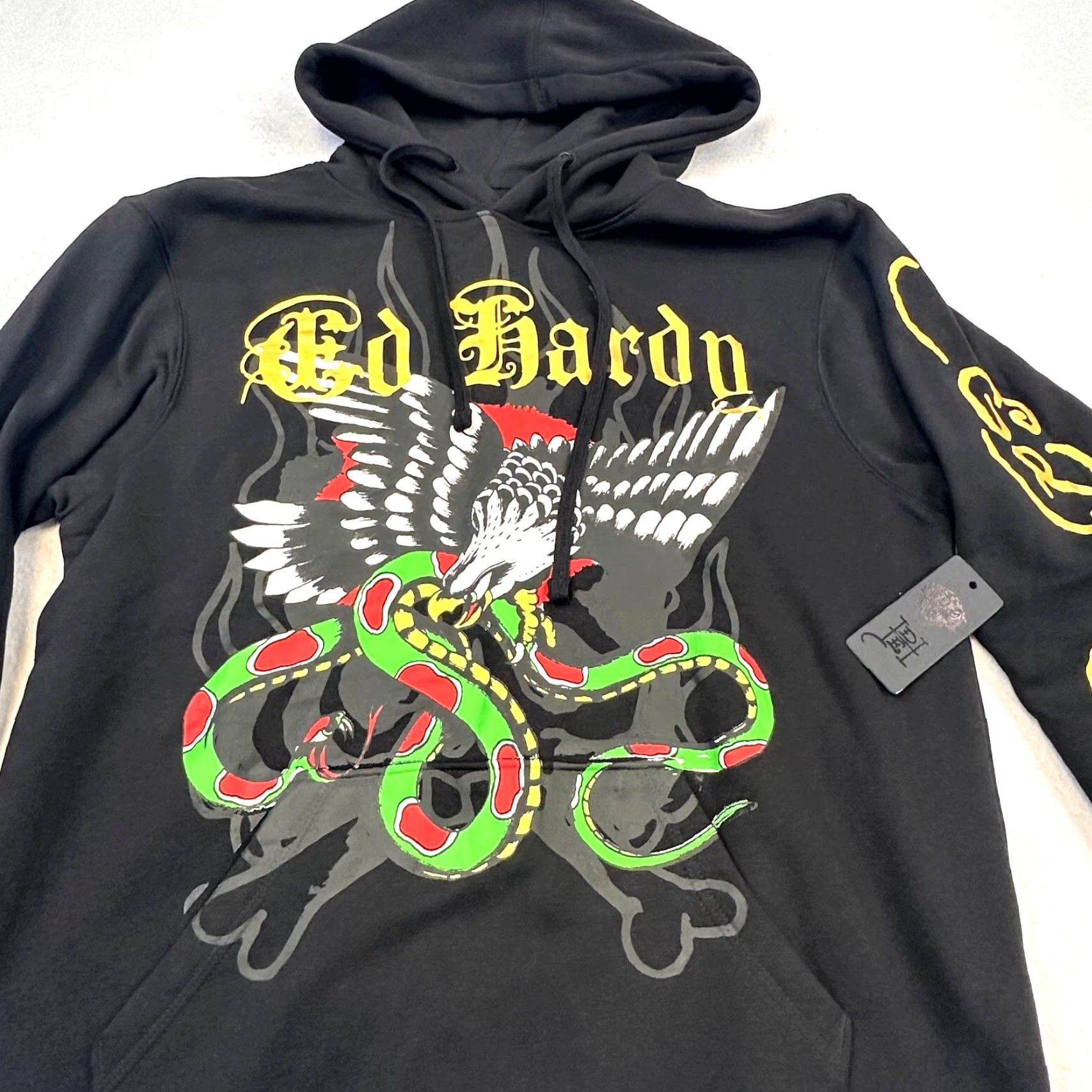 Ed Hardy Ed Hardy Y2K Snake Eagle AOP Double Sided Graphic Pullover Hoodie Mens Large Multicolor Size US L / EU 52-54 / 3 - 3 Thumbnail