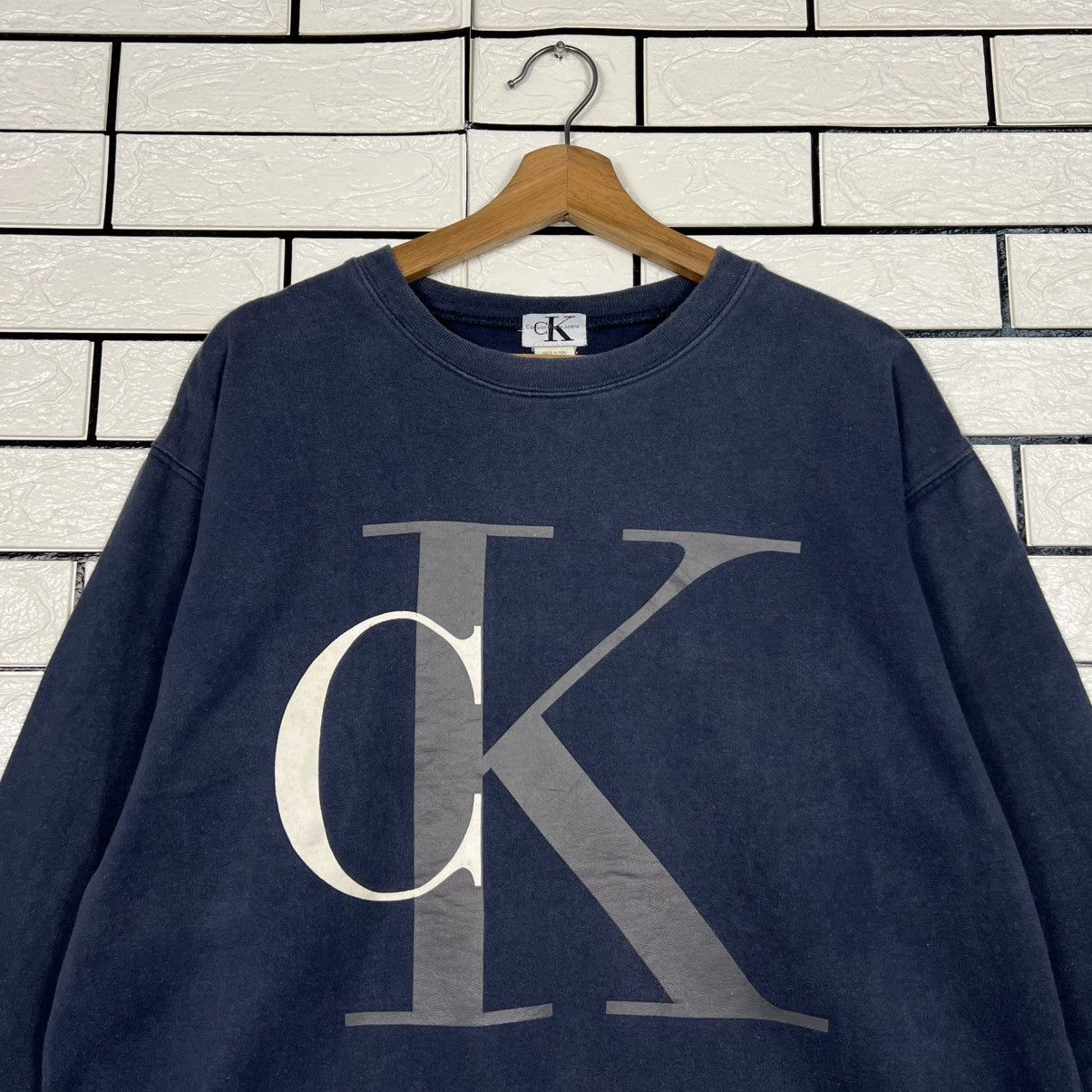 Calvin Klein CALVIN KLEIN Big Logo Crewneck Sweater Pullover #3940-C180 Size US M / EU 48-50 / 2 - 2 Thumbnail