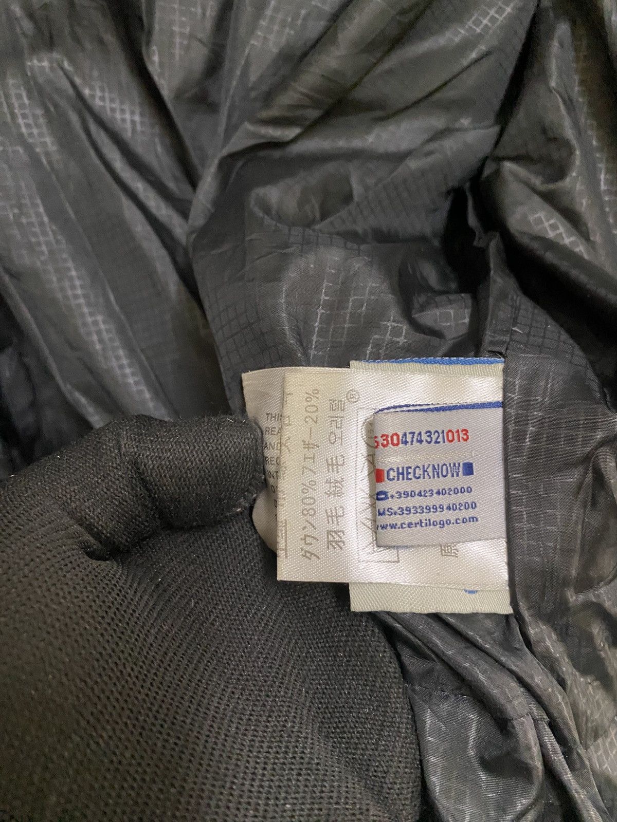 Moncler Vintage Moncler Down Jacket Herringbone Grey Black Hooded Size US XL / EU 56 / 4 - 17 Thumbnail