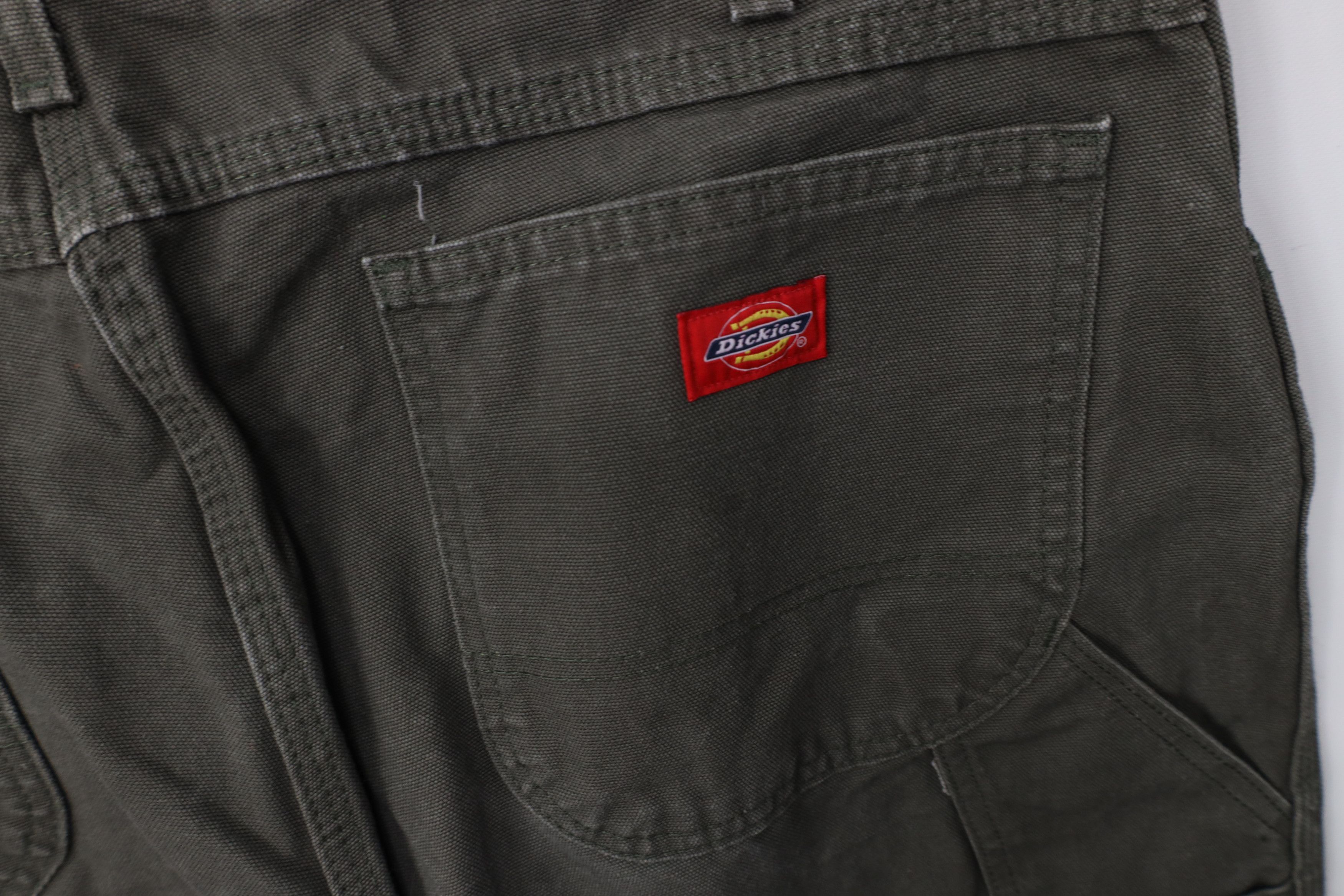 Dickies Vintage Y2K Dickies Wide Leg Canvas Dungaree Pants Green Size US 38 / EU 54 - 12 Thumbnail