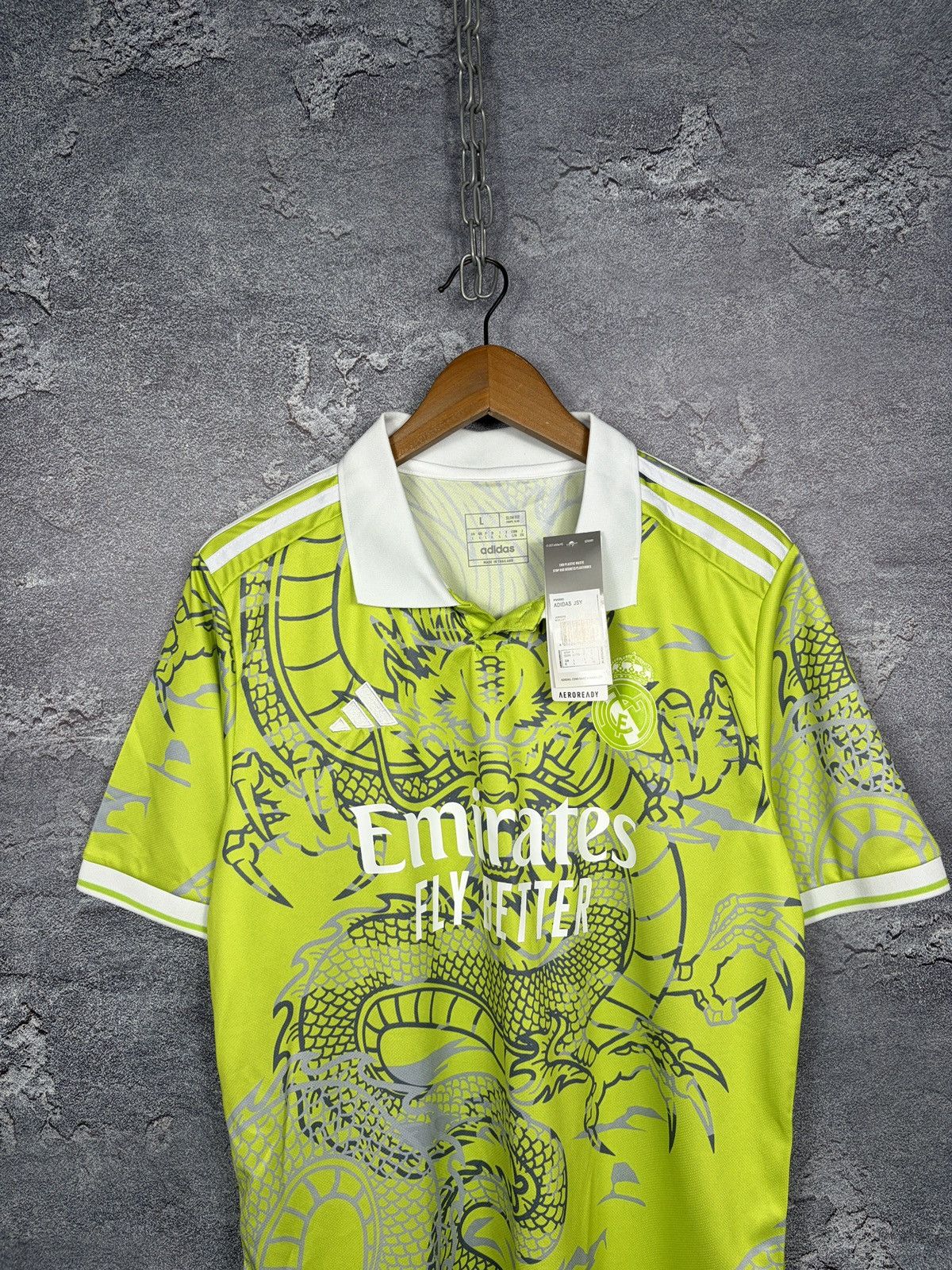 Adidas Custom!! Adidas Real Madrid All Over Dragon Print Jersey Tee Size US L / EU 52-54 / 3 - 2 Thumbnail