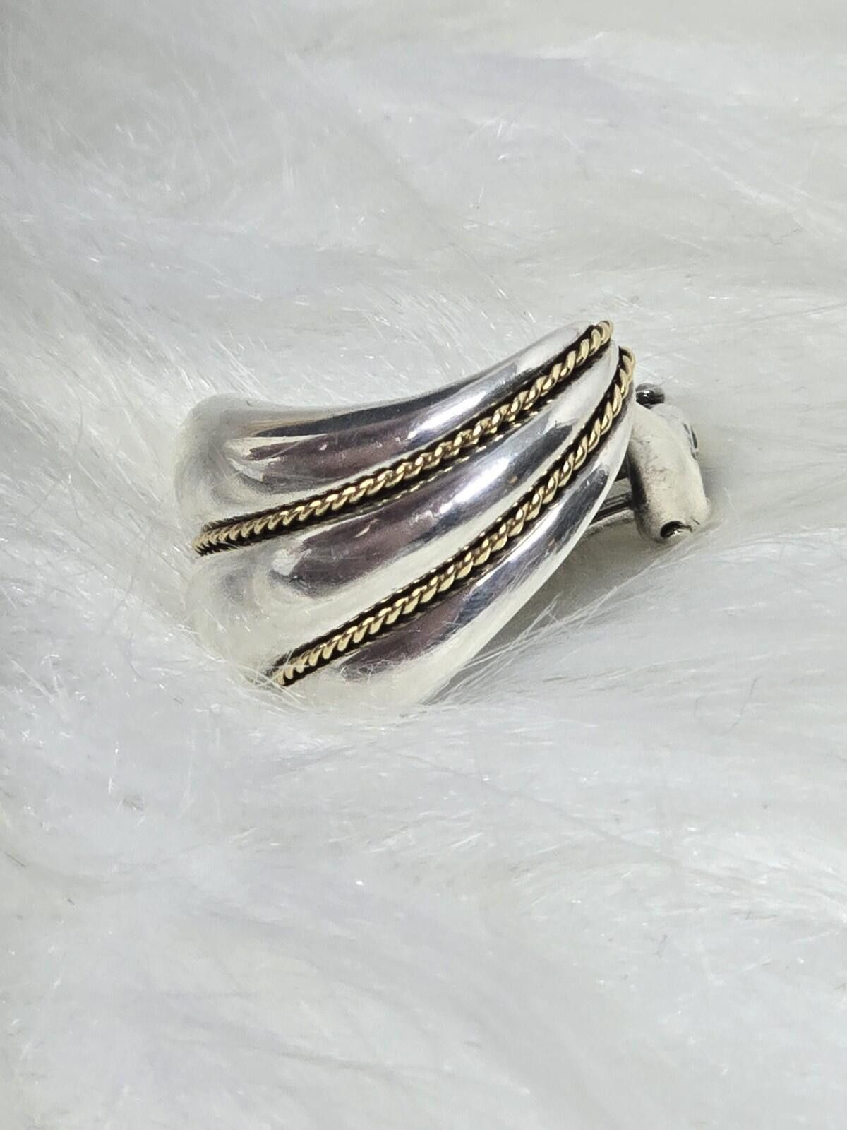 Tiffany & Co. Vintage Tiffany & Co. 925 18k Gold Rope Shell Earrings Size ONE SIZE - 4 Thumbnail