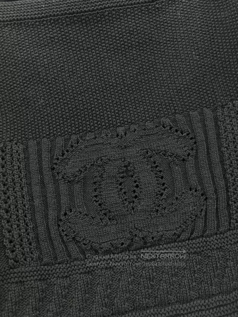 Chanel Chanel Black one-shoulder knitted sweater Size XXS / US 00 / IT 34 - 2 Thumbnail