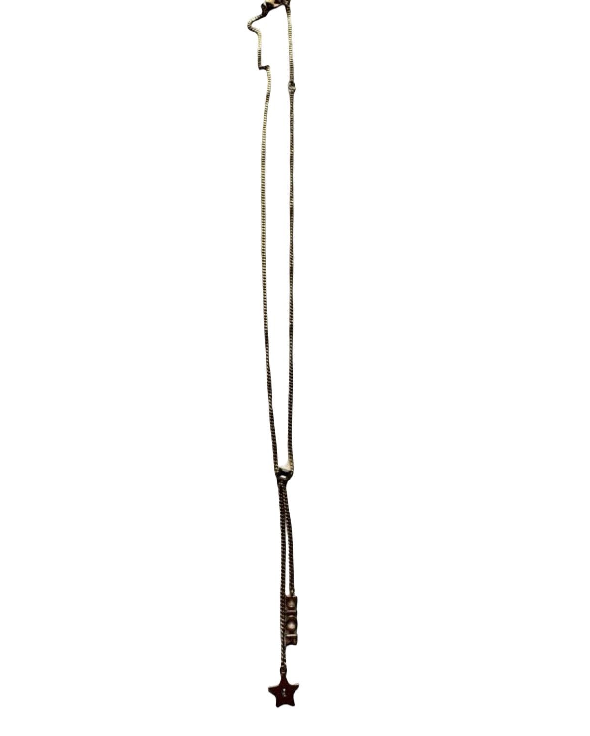 Dior Christian Dior Gold-Tone Crystal Star & Logo Lariat Necklace Size ONE SIZE - 2 Thumbnail