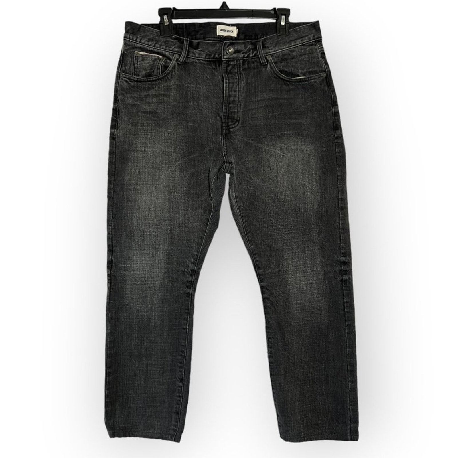Taylor Stitch Taylor Stitch Slim Selvage Jean Black Wash Size 35x27 Size US 35 - 1 Thumbnail