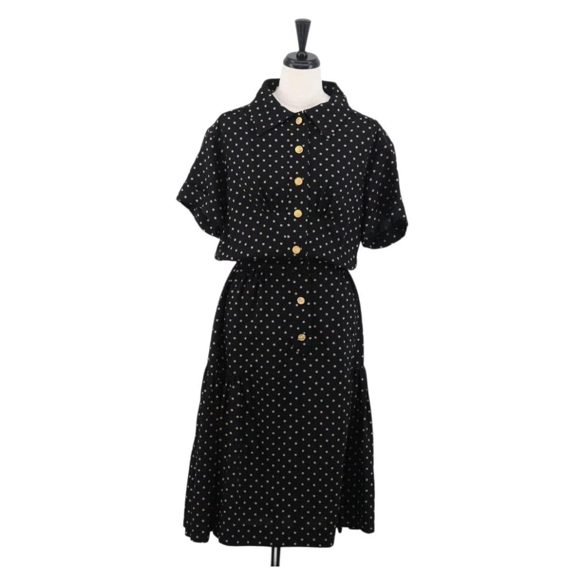 Chanel Chanel One Piece Silk Black CC Shirt Size ONE SIZE - 1 Thumbnail