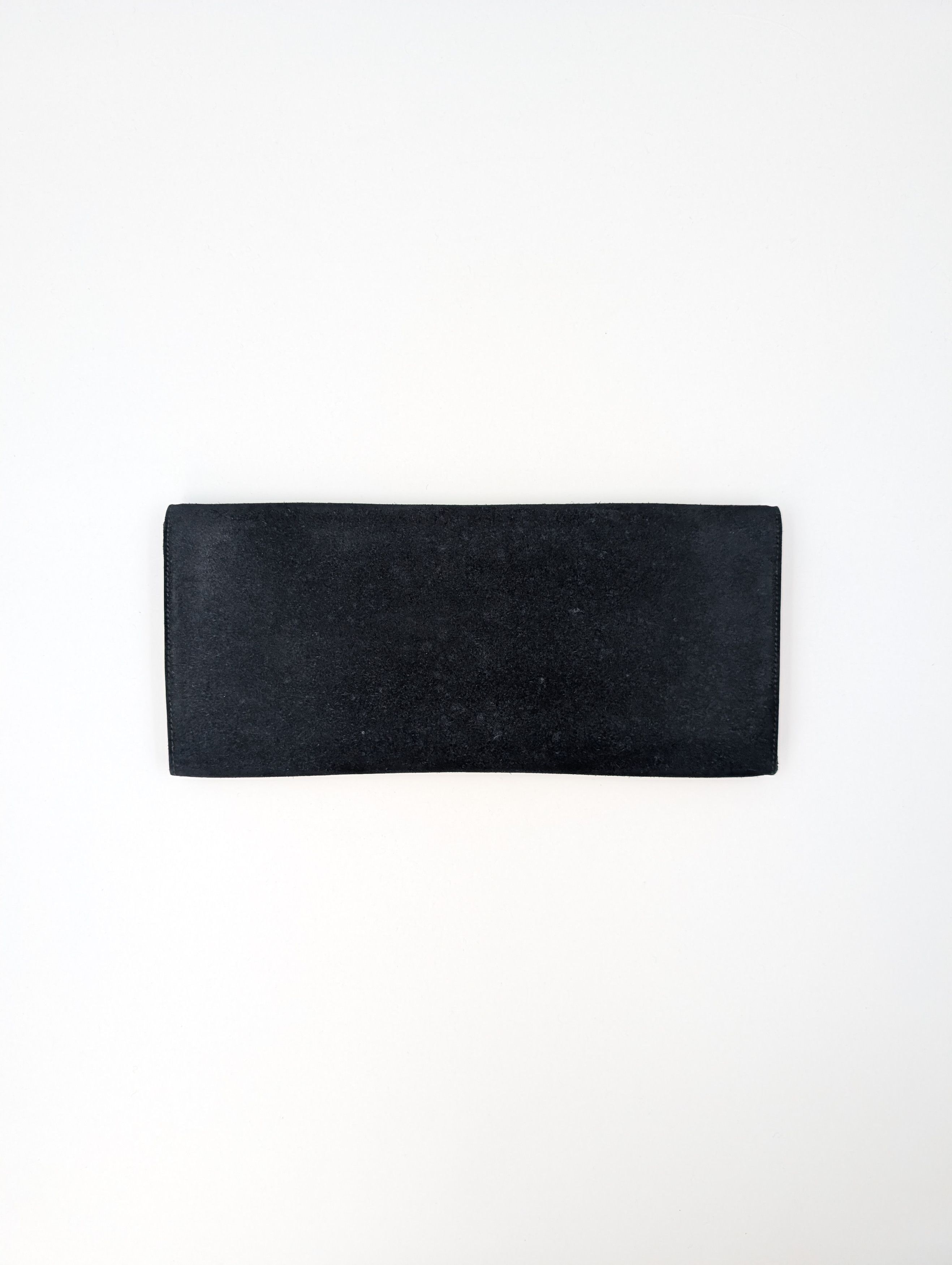 Gucci Gucci Black Suede Clutch With Gold Logo Size ONE SIZE - 3 Thumbnail