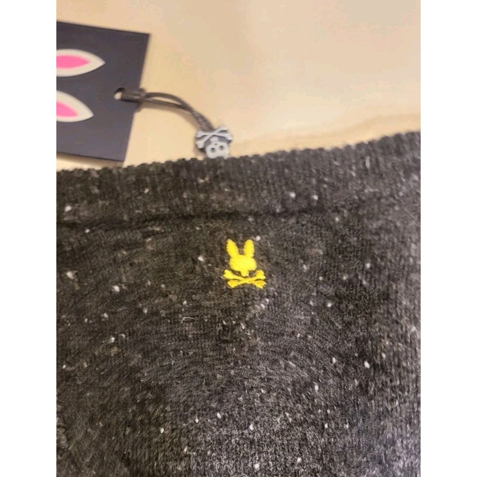 Psycho Bunny Psycho Bunny XL Men's Vandam Merino Wool Sweater Black Size US XL / EU 56 / 4 - 7 Thumbnail