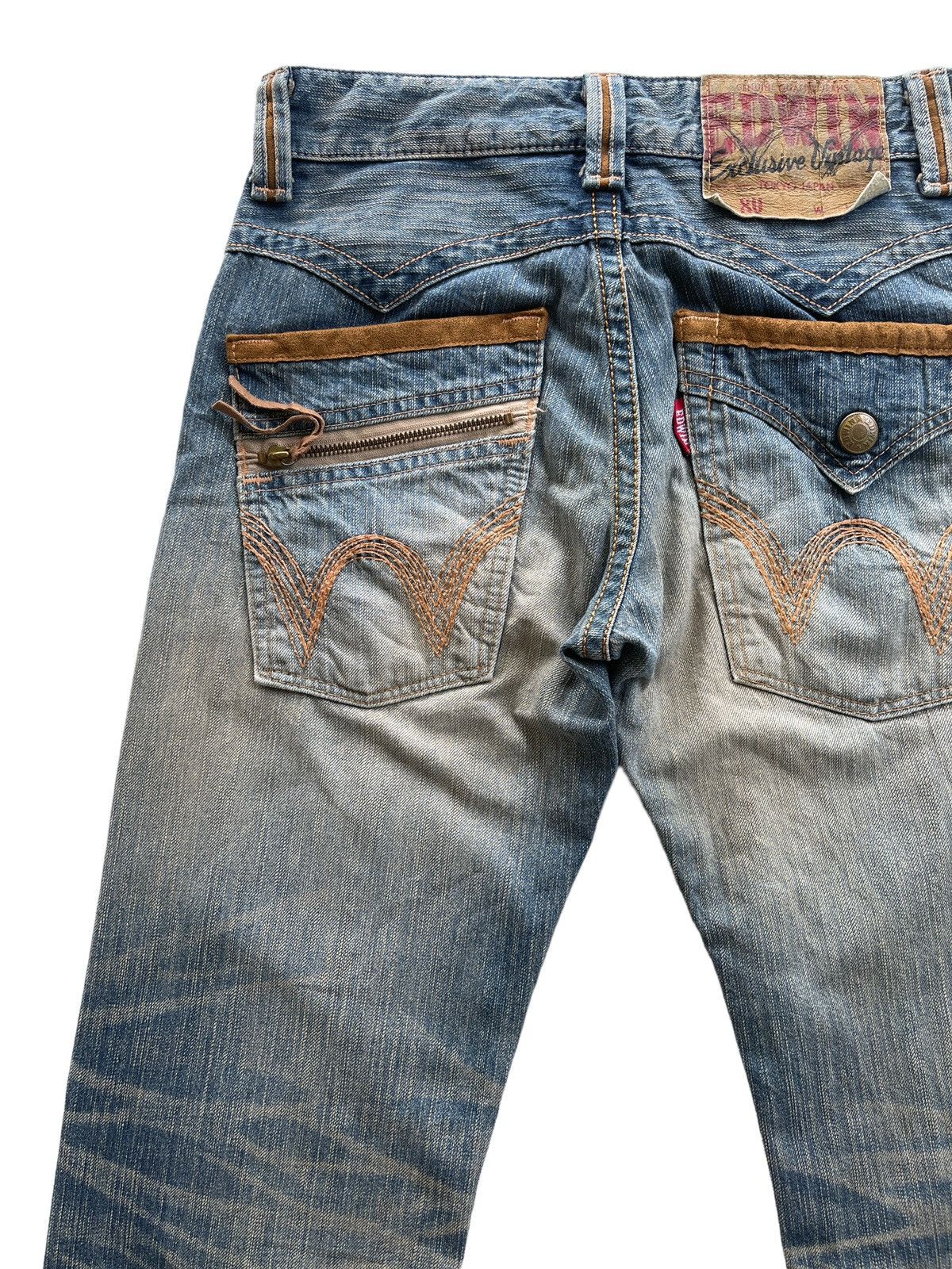 Japanese Brand Vintage Edwin Washed Mud-Dyed Denim Size US 28 / EU 44 - 6 Thumbnail