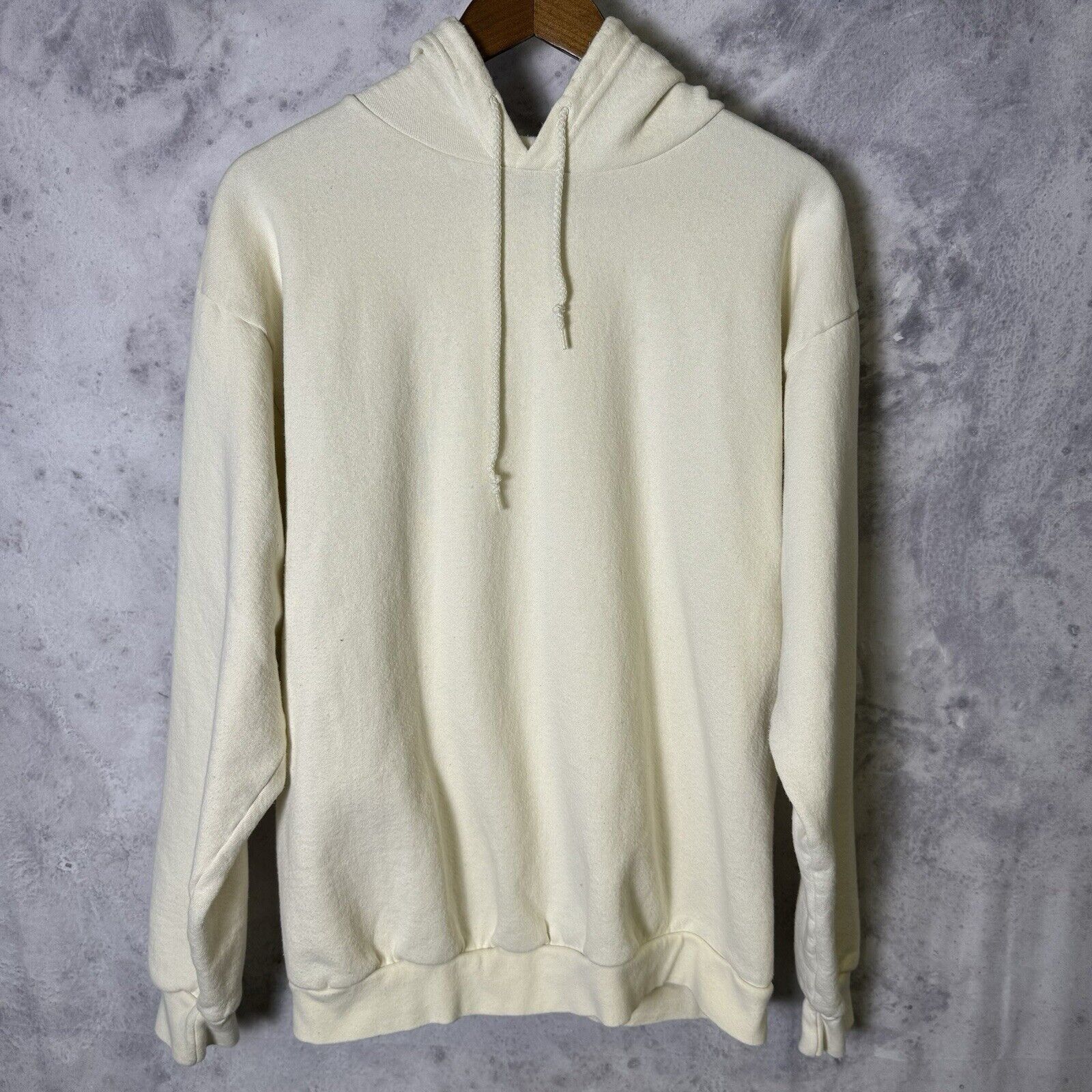 Vintage Vintage Cream White Blank Hoodie Sweatshirt Adult Medium USA Size US M / EU 48-50 / 2 - 1 Thumbnail