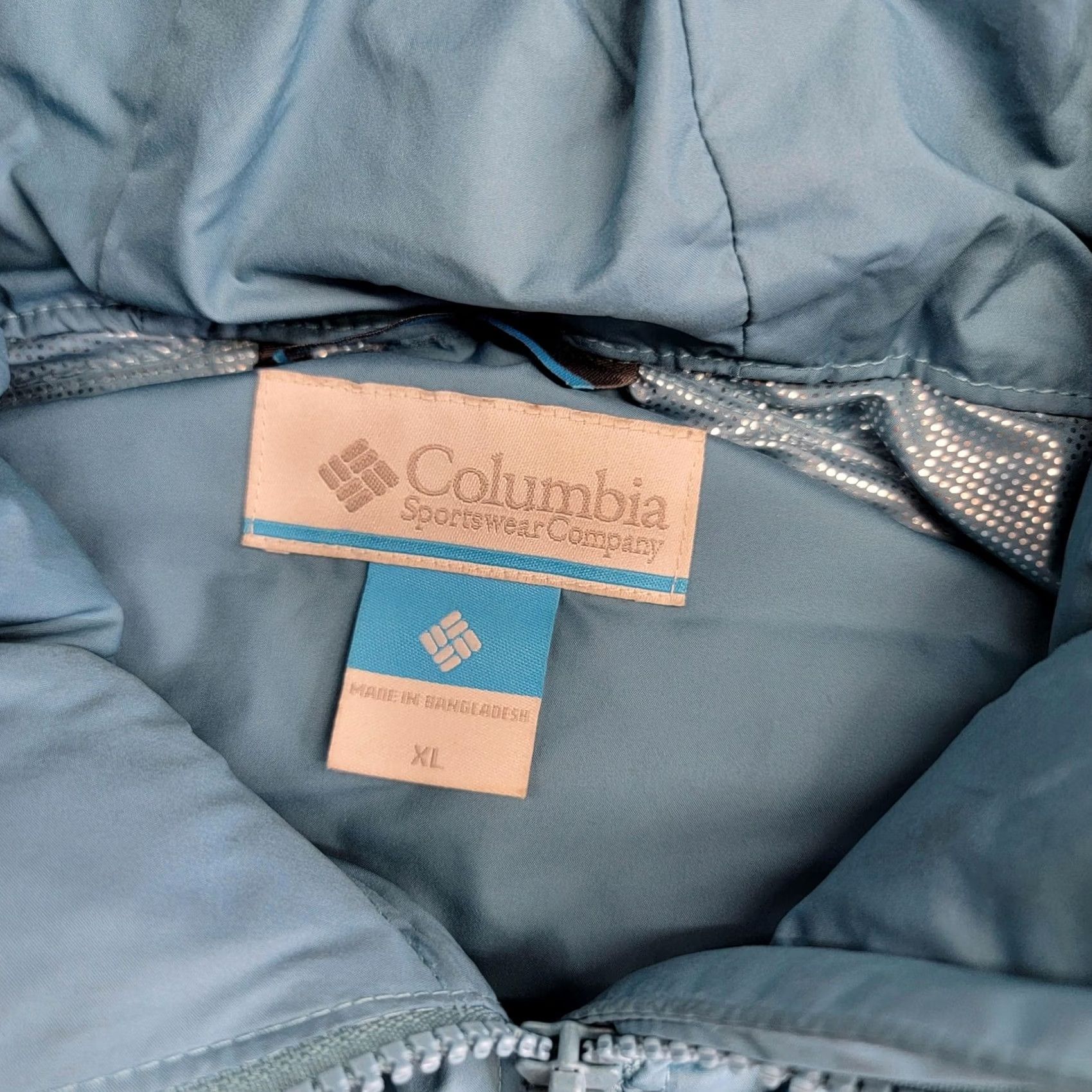 Vintage VINTAGE: No (not vintage) Columbia Jacket Womens XL Teal Blue Hooded Puffer Insulated Floral Winter Coat Size XL / US 12-14 / IT 48-50 - 5 Thumbnail