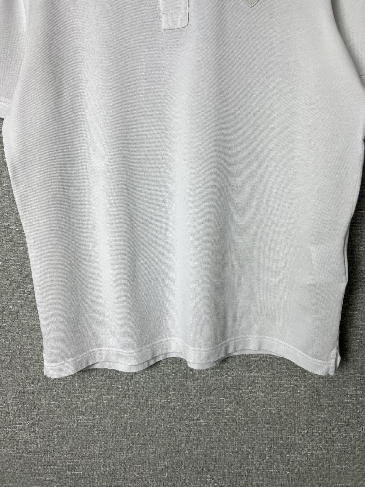 Prada Prada Milano Triangle Logo Patch White Polo Men’s T-Shirt Size US M / EU 48-50 / 2 - 7 Thumbnail