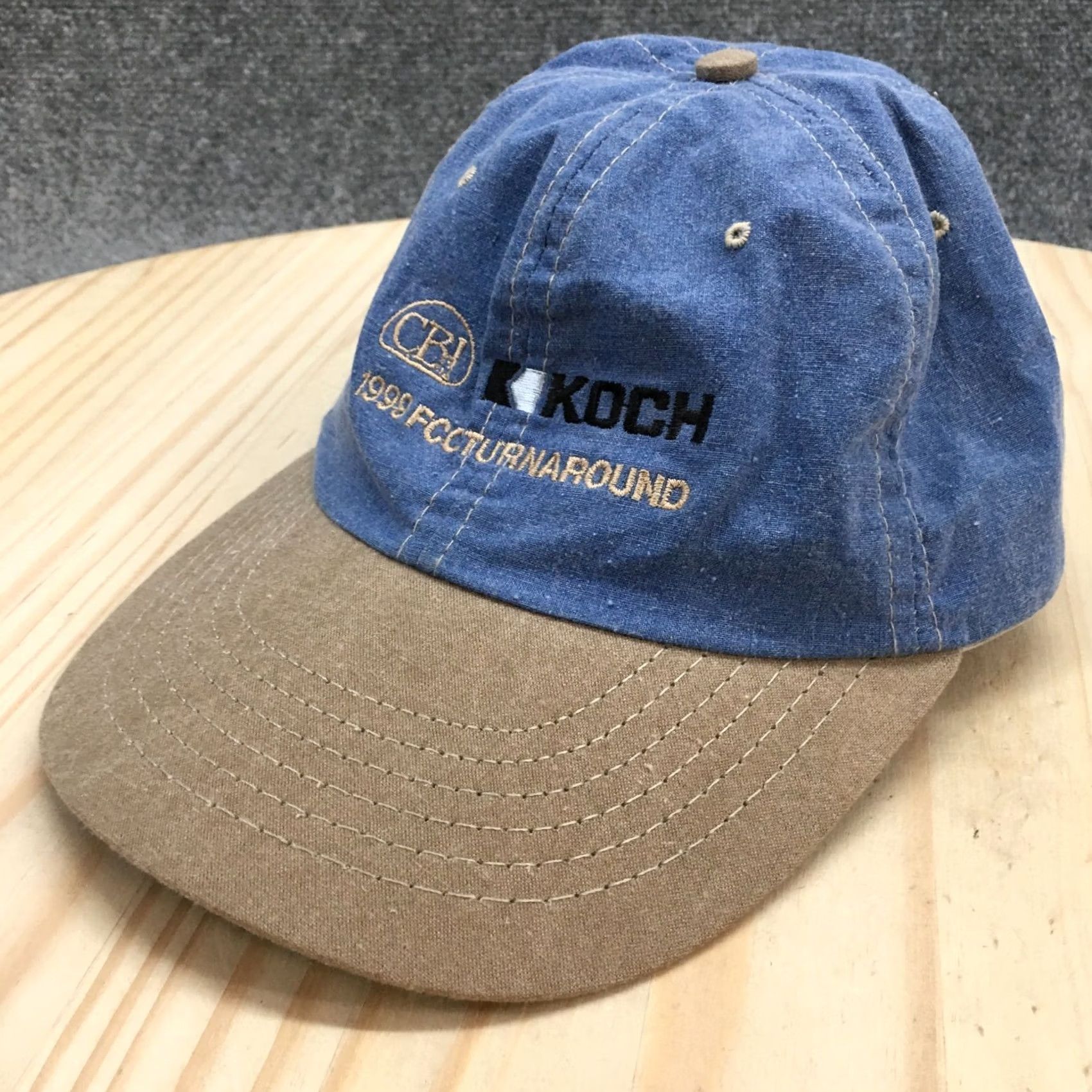 Vintage KOCH Baseball Cap Hat Mens One Size Blue Adjustable Cap Casual Hat Size ONE SIZE - 2 Thumbnail