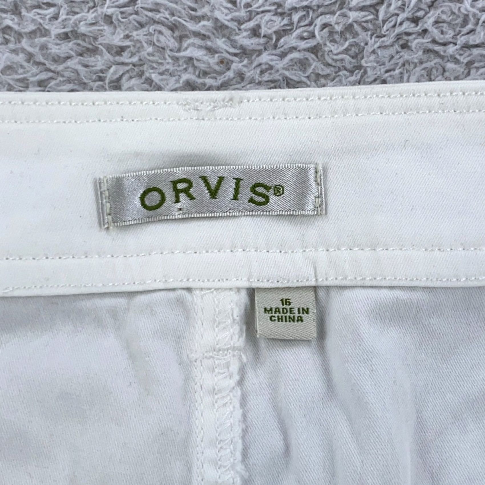 Orvis Orvis Pencil Mini Skirt Women 16 White Denim Super Stretch Vented Back Size 38" / US 16 / IT 52 - 4 Thumbnail