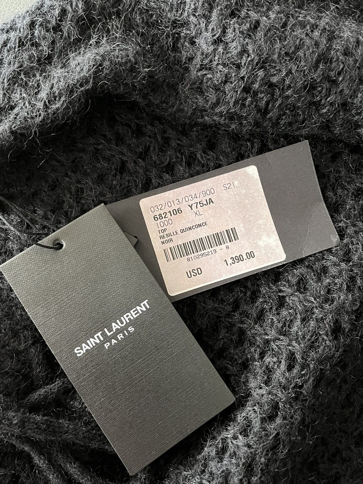 Saint Laurent Paris Rare Super Runway Saint Laurent Trashed Celebrity Sweater Size US XL / EU 56 / 4 - 6 Thumbnail