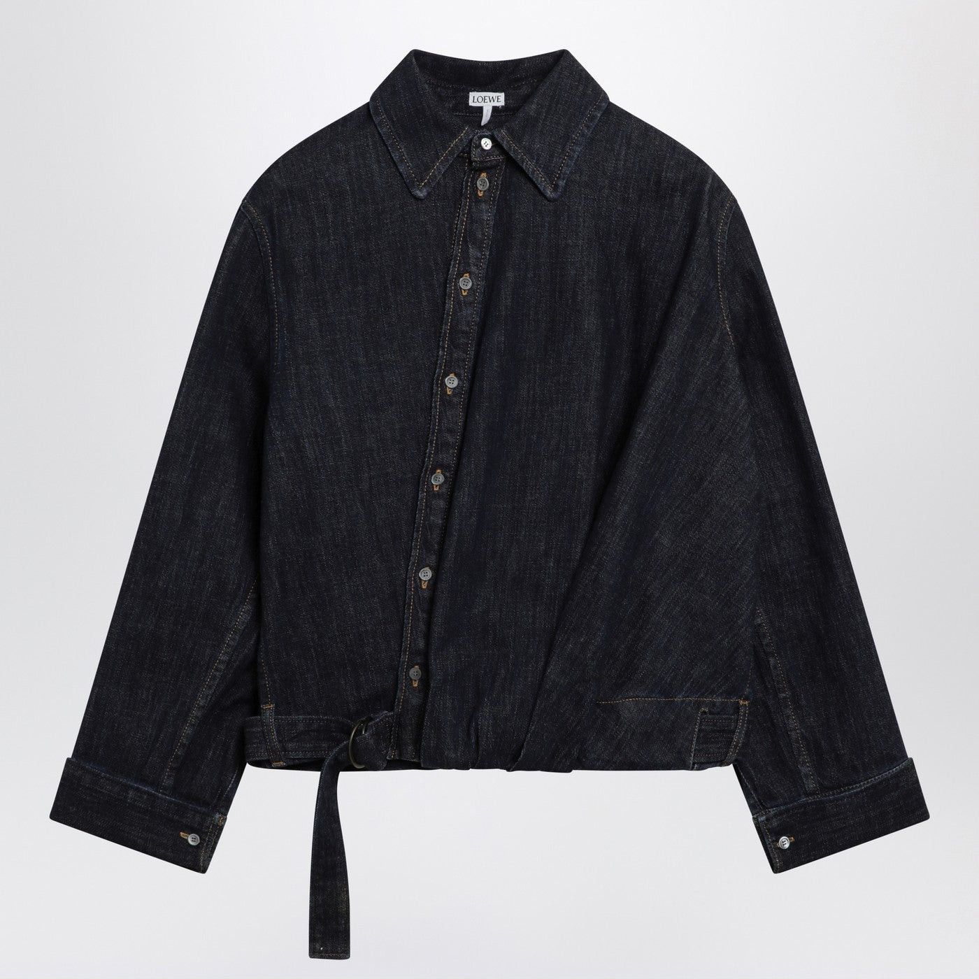 Loewe Loewe Indigo Blue Draped Denim Shirt Size M / US 6-8 / IT 42-44 - 1 Thumbnail