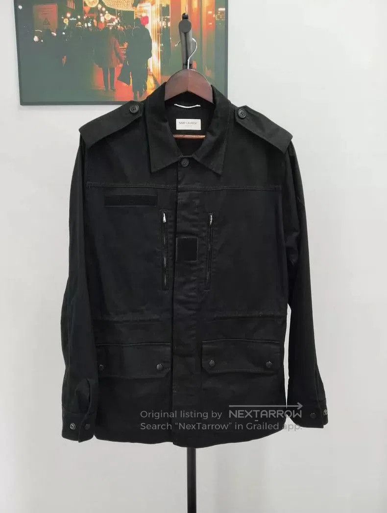Yves Saint Laurent YSL Black Leather Jacket Outerwear. Size US L / EU 52-54 / 3 - 1 Thumbnail