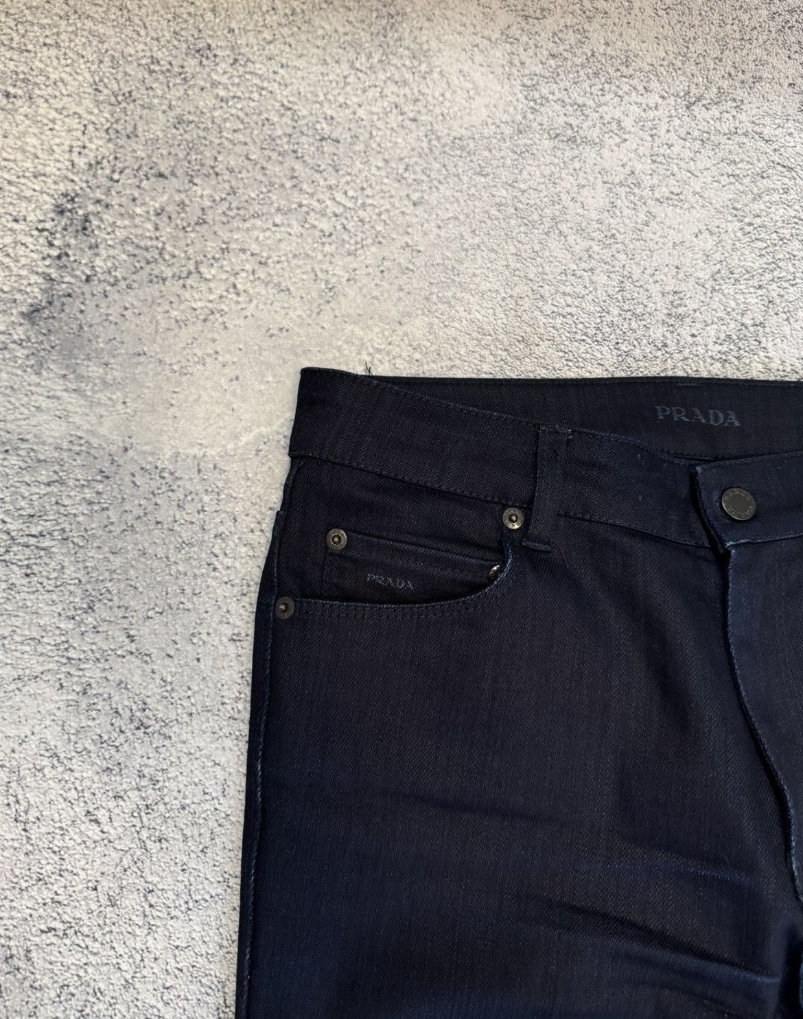 Prada Prada Women Jeans Straight Dark Indigo Denim Italy Size 29 Size 29" - 5 Thumbnail