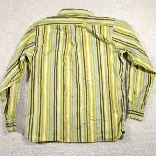 Gap Gap Button Up Casual Shirt Mens Large Green Stripe Long Sleeve Pocket Size US L / EU 52-54 / 3 - 7 Thumbnail