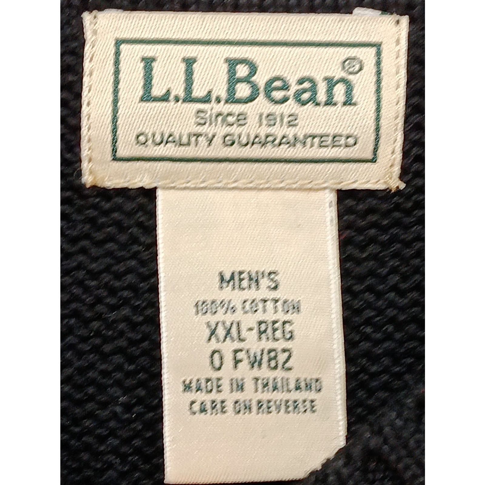 Vintage LL Bean Men’s Blue V-Neck Sweater XXL 100% Cotton Heavy Knit Pullover Knit Fashion Classic Mens Size US XXL / EU 58 / 5 - 2 Thumbnail