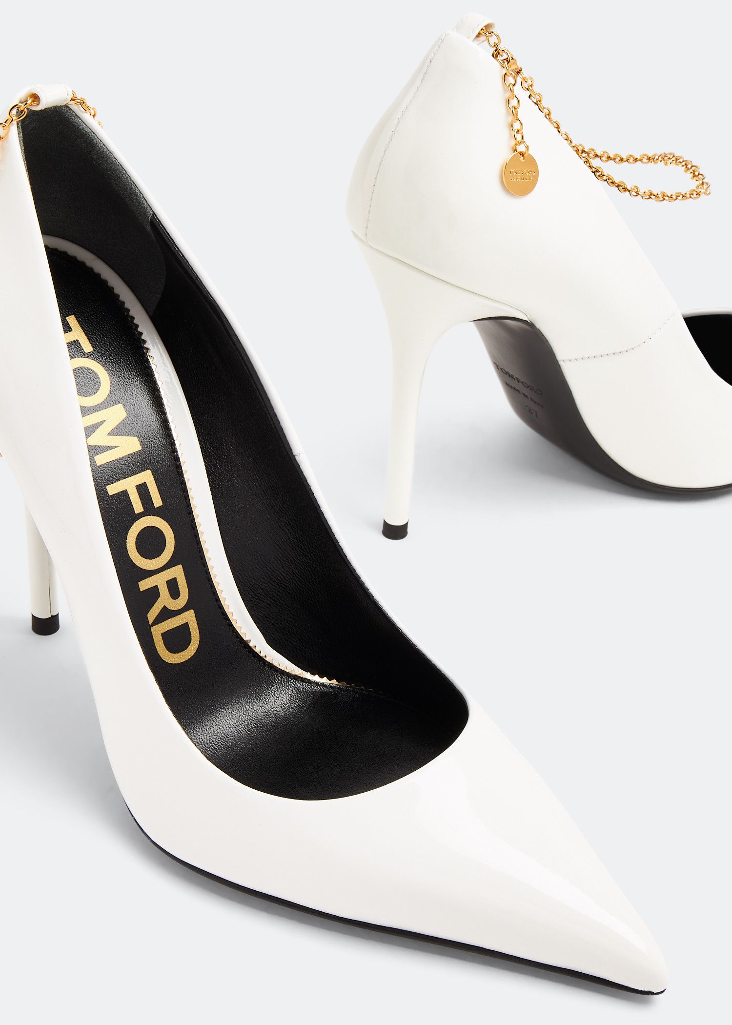 Tom Ford o1w1db11224 W3320 Anklet Leather Pumps in White Size US 9 / IT 39 - 3 Thumbnail