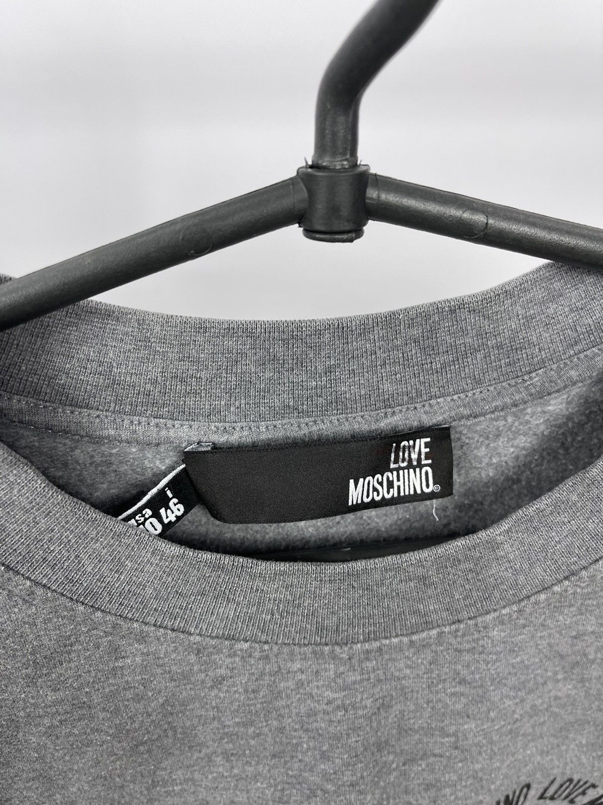 Love Moschino Love Moschino Sweatshirt Size 10 USA Big Logo Grey Women’s Size L / US 10 / IT 46 - 4 Thumbnail