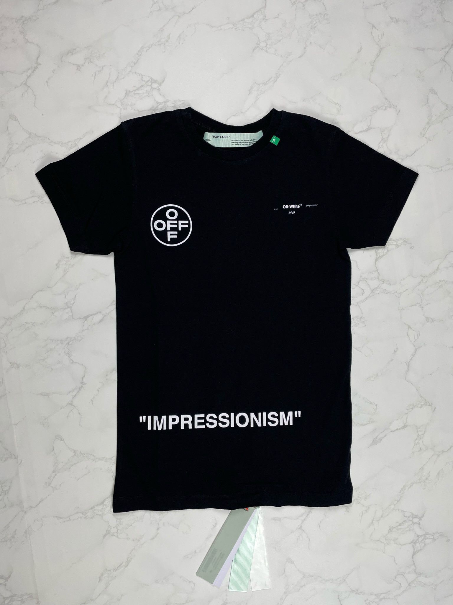 Off-White 🔥[SALE]🔥 Off-White Black Stencil Logo Slim Tee Size US XXS / EU 40 - 12 Thumbnail