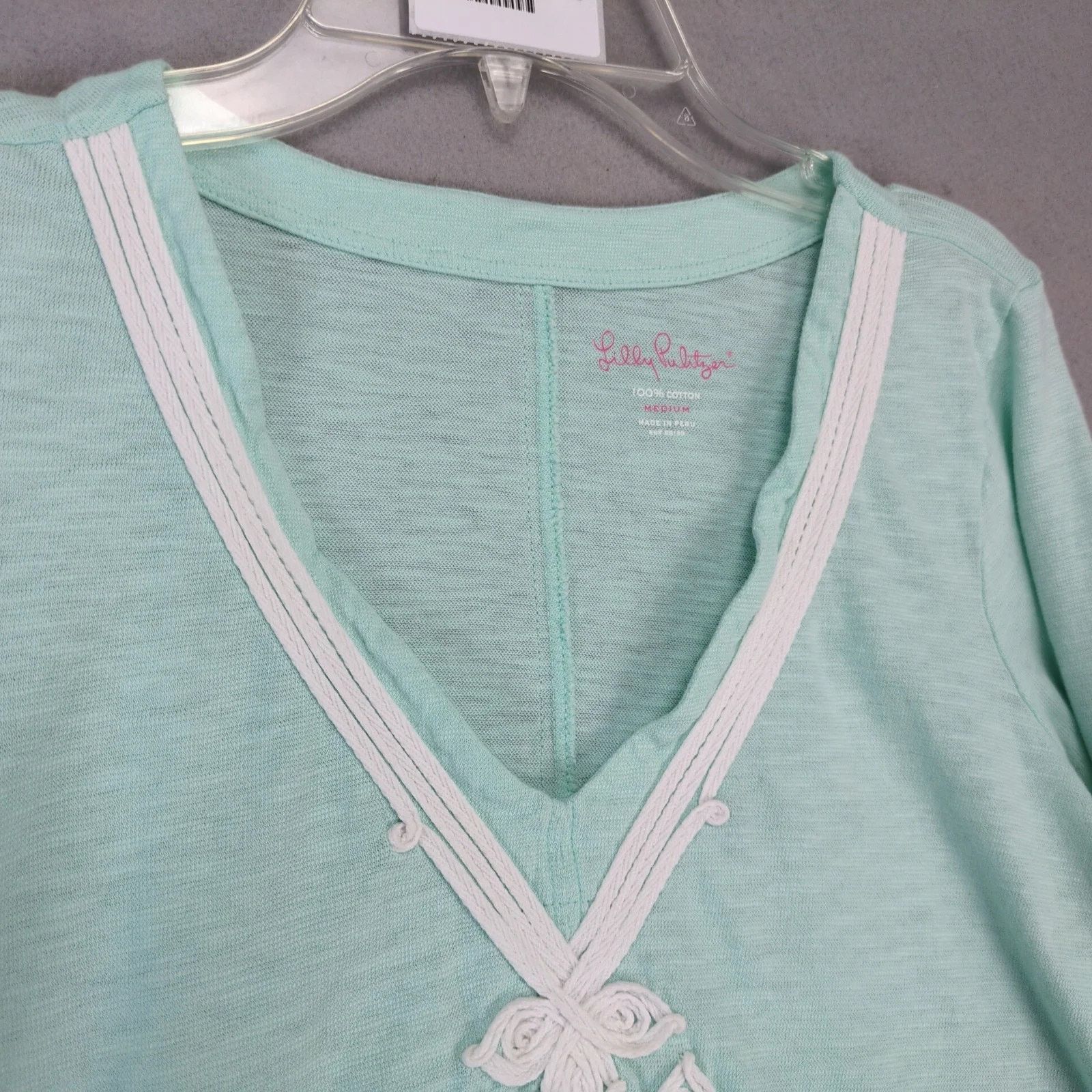 Lilly Pulitzer Lilly Pulitzer Thea Seafoam Tunic Top Women's M Applique Size M / US 6-8 / IT 42-44 - 10 Thumbnail