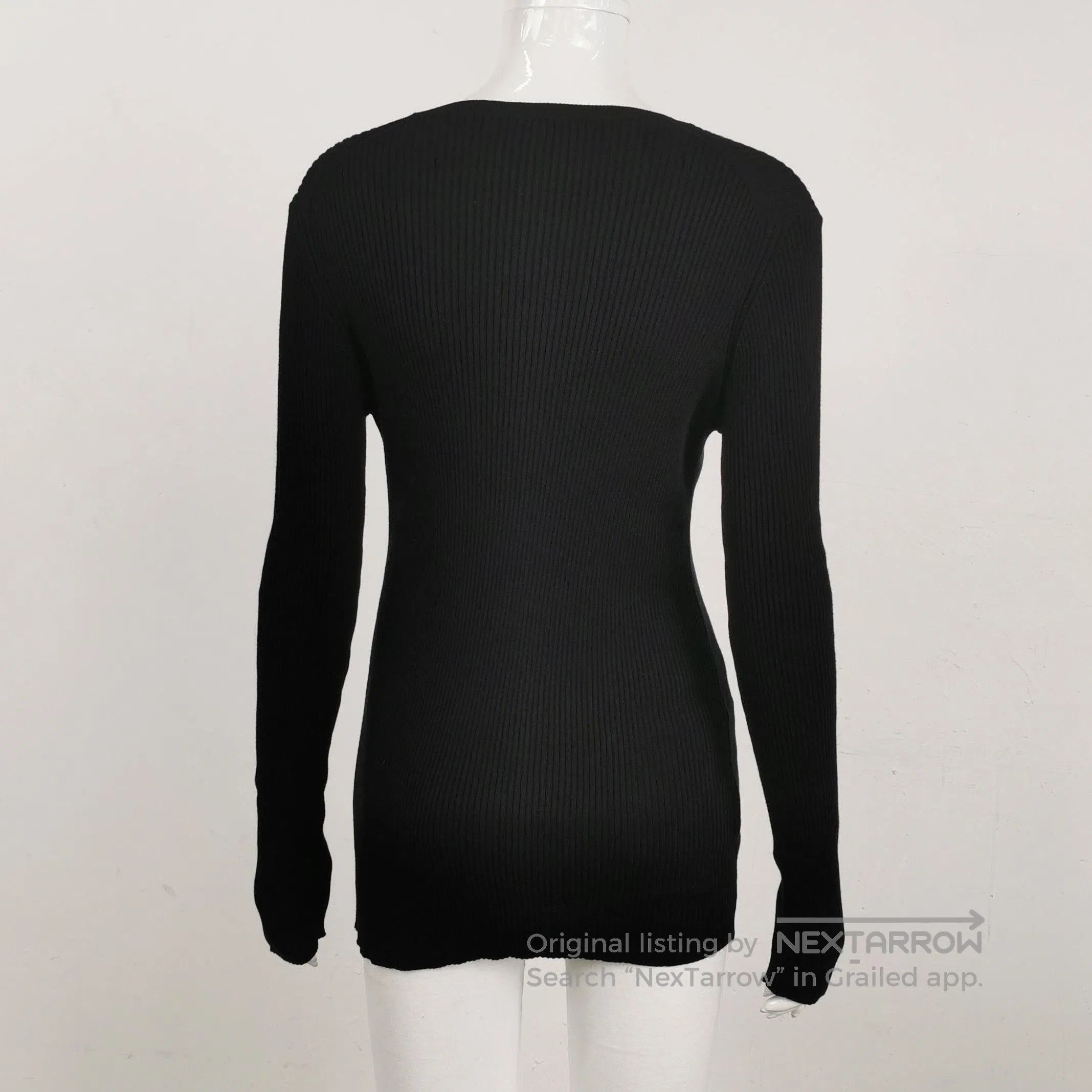 Prada Prada Black Cotton Crew Neck Sweater . Size L / US 10 / IT 46 - 2 Thumbnail