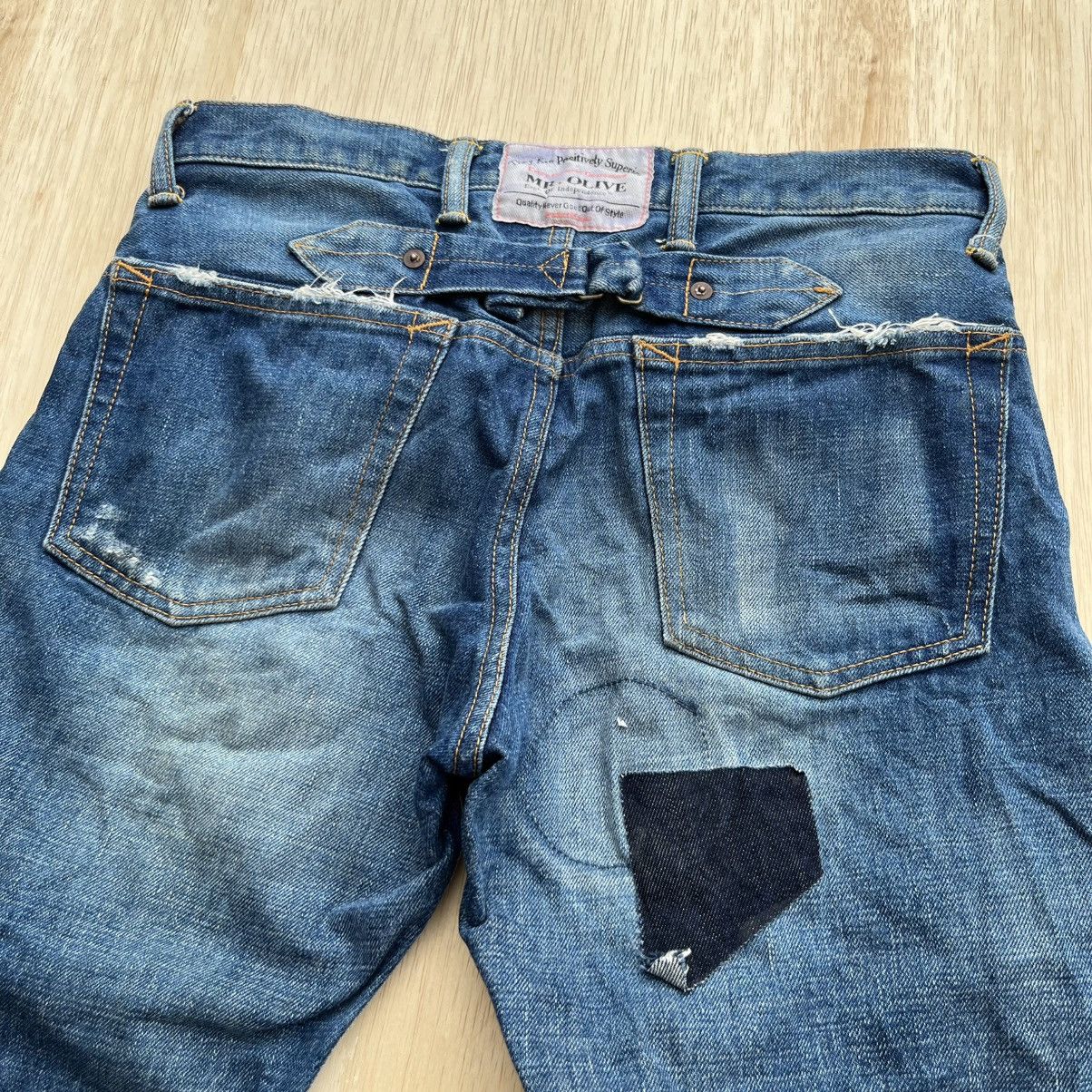 Mr. Olive Mr. OLIVE SELVEDGE DENIM PATCHWORK DISTRESSED JAPANESE BRAND Size US 29 - 7 Thumbnail