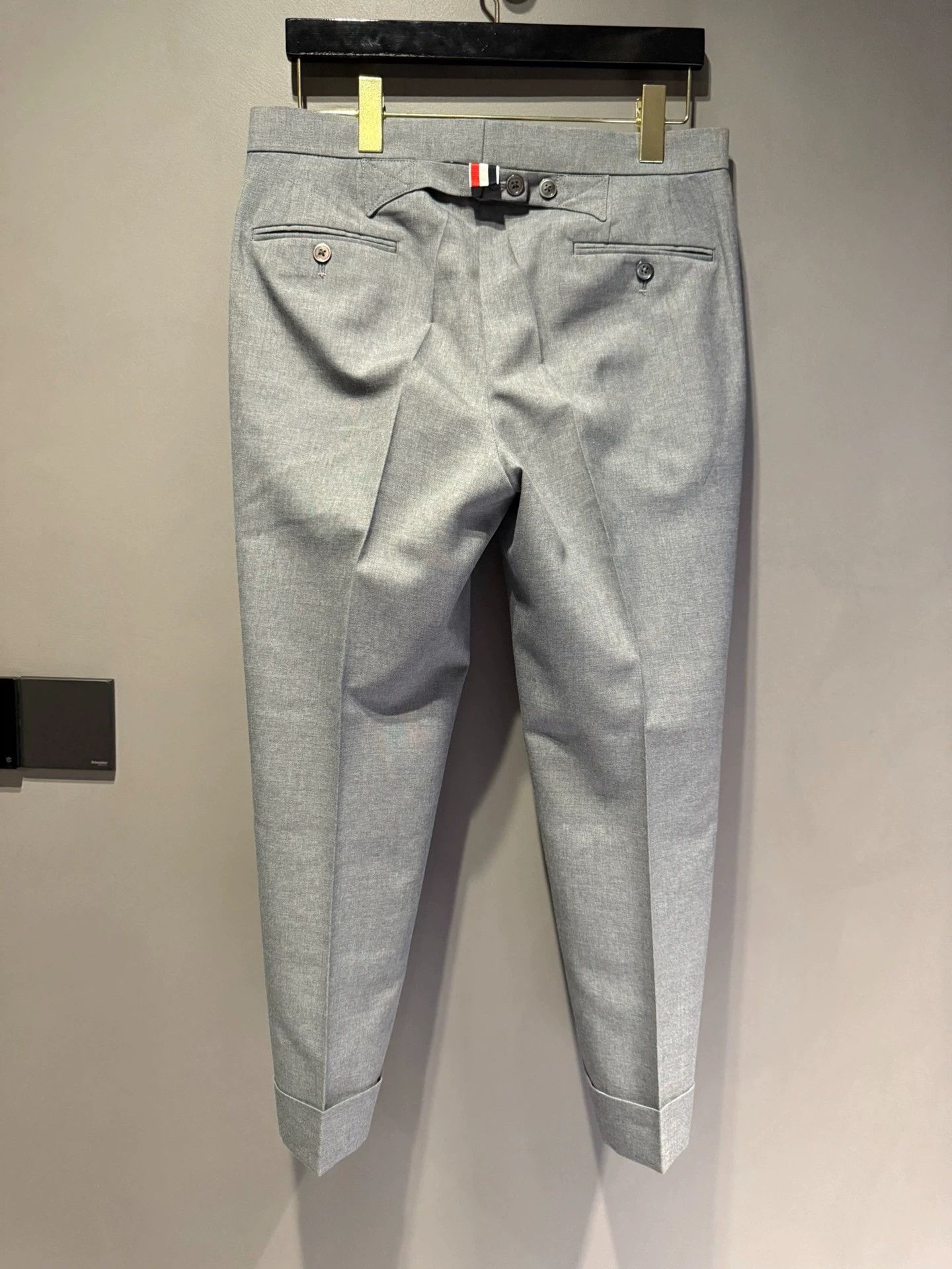 Thom Browne Thom Browne Classic High-Waist Wool Pants Mid Gray Size 0 Size US 28 / EU 44 - 2 Thumbnail