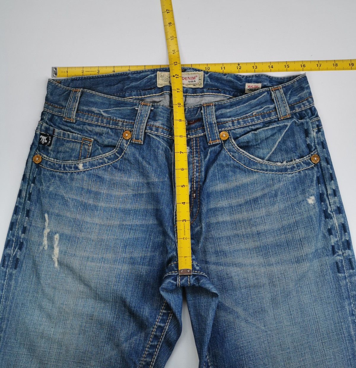 Mek Denim Mek Denim Tribal M Malibu Distressed Jeans Size US 32 / EU 48 - 12 Thumbnail