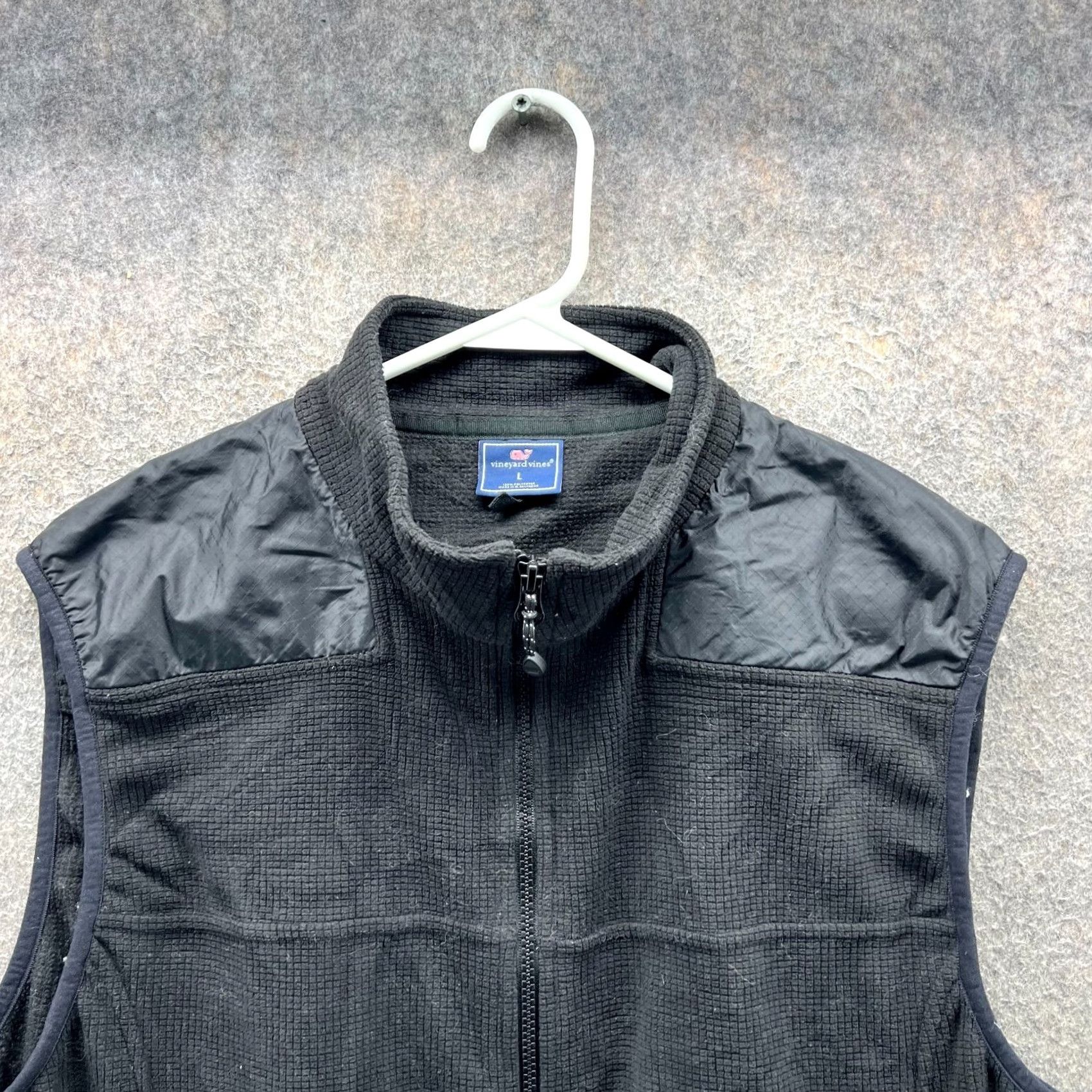 Vineyard Vines Vineyard Vines Vest Men L Black Fleece Full Zip Polyester Sleeveless Sweater Size US L / EU 52-54 / 3 - 6 Thumbnail
