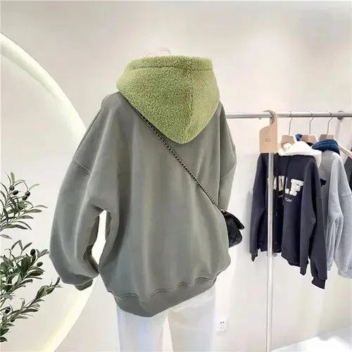 Other Fashion Patchwork Sweatshirt Women Autumn Winter Casual Size ONE SIZE - 3 Thumbnail