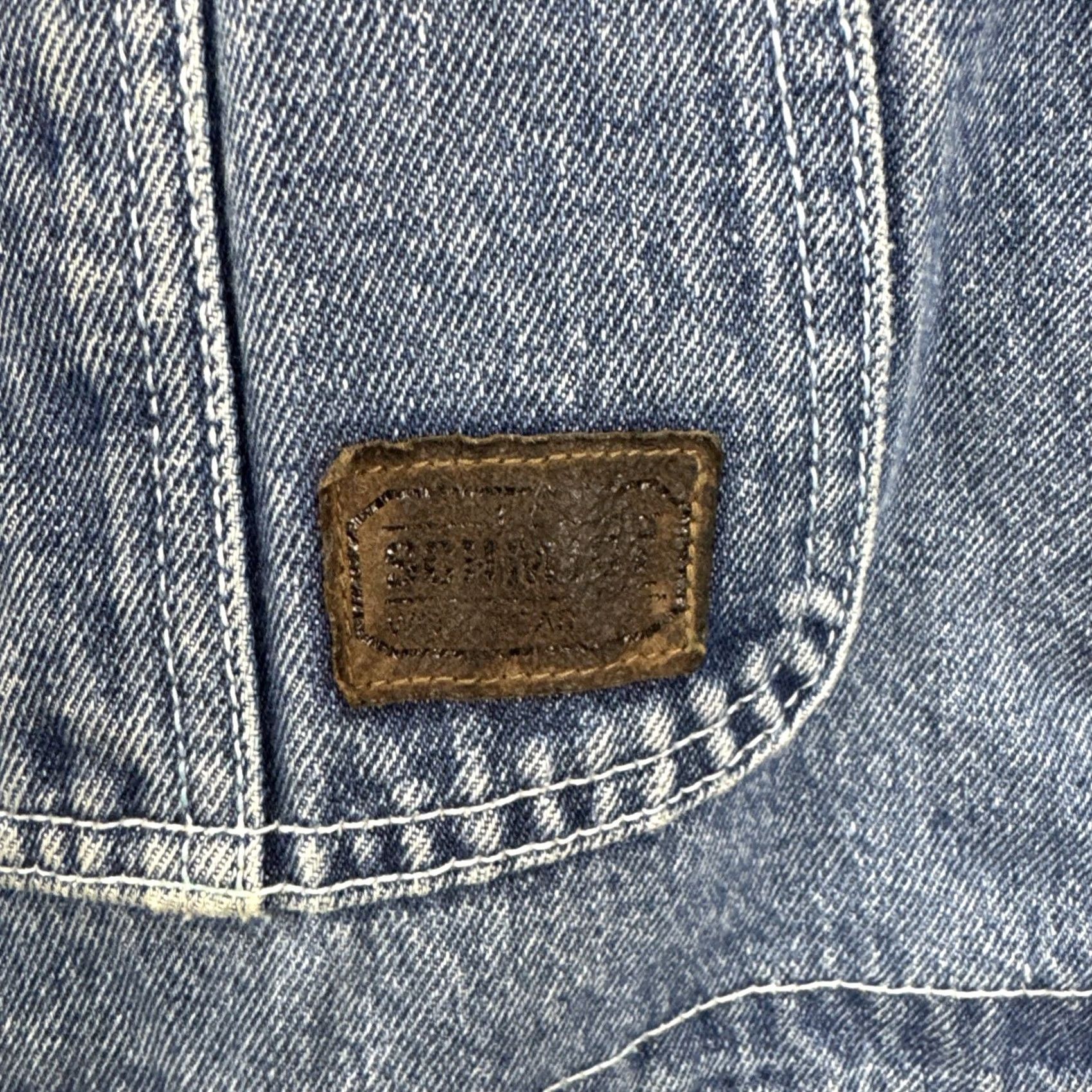 Vintage VINTAGE? No. C.E. Schmidt Bib Overalls Mens 34x30 Blue Denim Carpenter Workwear Utility Shirt Pants Jeans 5-Pocket Design Workwear Grunge 90s Mens Size US 34 / EU 50 - 5 Thumbnail