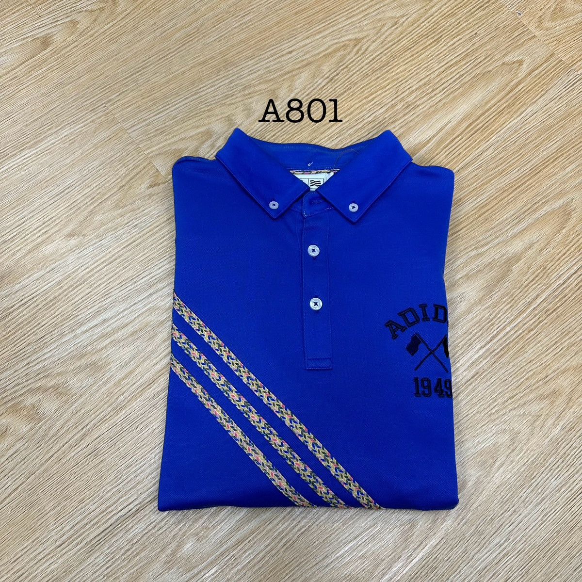 Adidas Adidas Three Stripes Long Sleeve Polo A801 Size US L / EU 52-54 / 3 - 15 Thumbnail