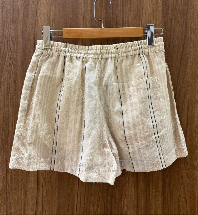 Dior Dior Beige striped shorts Size 24" / US 00 / IT 34 - 2 Thumbnail