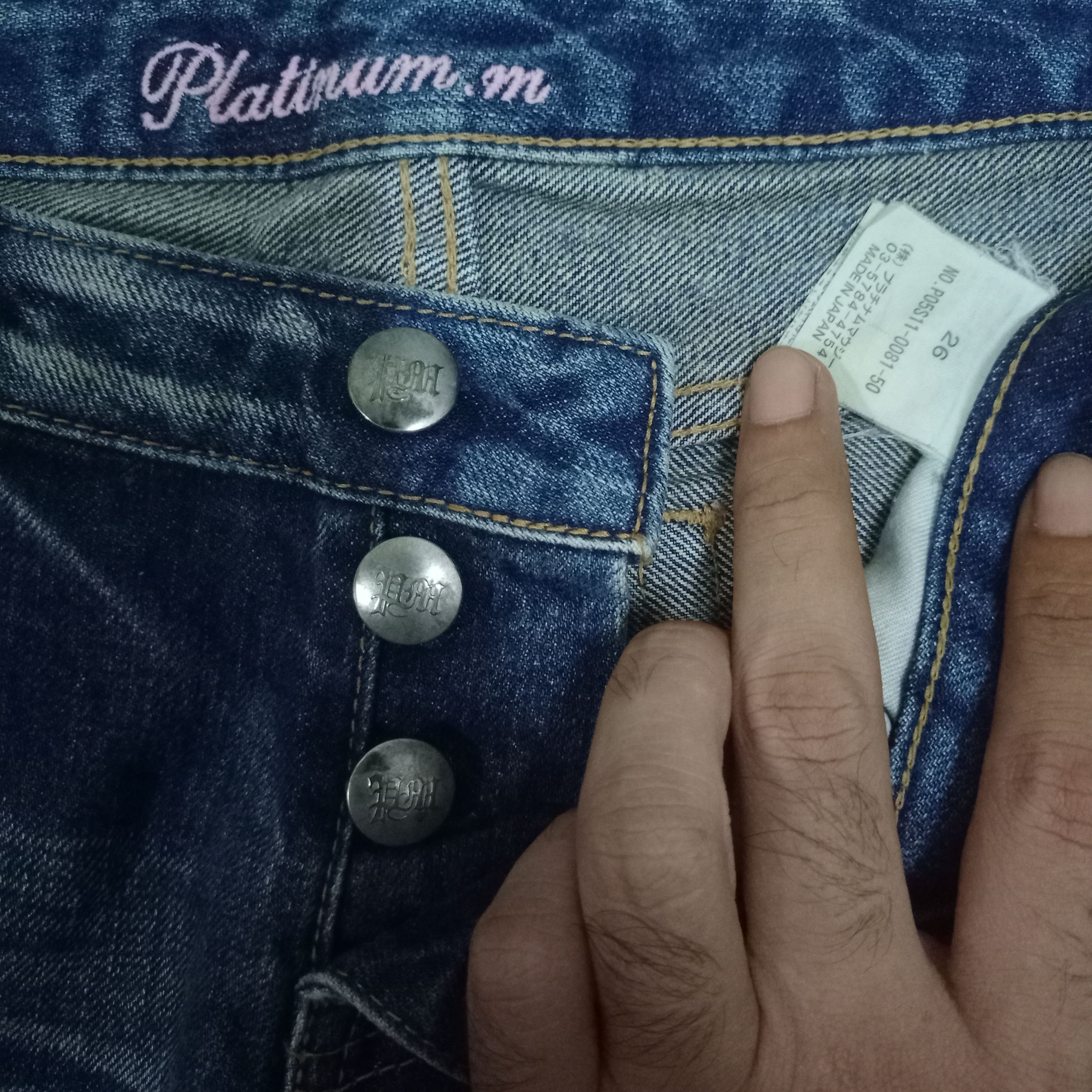 Japanese Brand Vintage Japanese Brand Blue Wash Distressed Flare Jeans Size 30" / US 8 / IT 44 - 3 Thumbnail