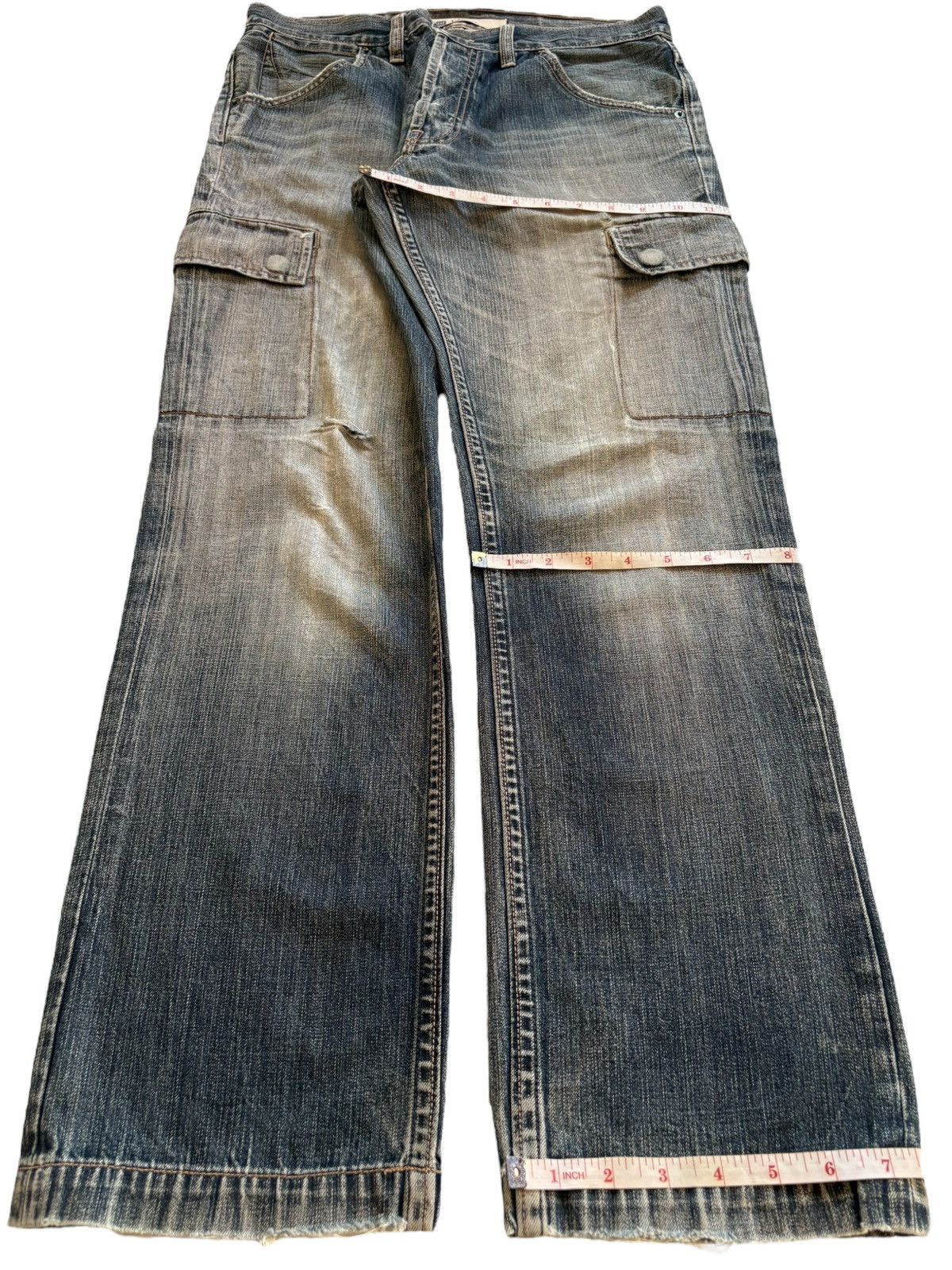 Gap Vintage Gap Cargo Button Fly Faded Wash Loose Jeans Size US 32 / EU 48 - 13 Thumbnail