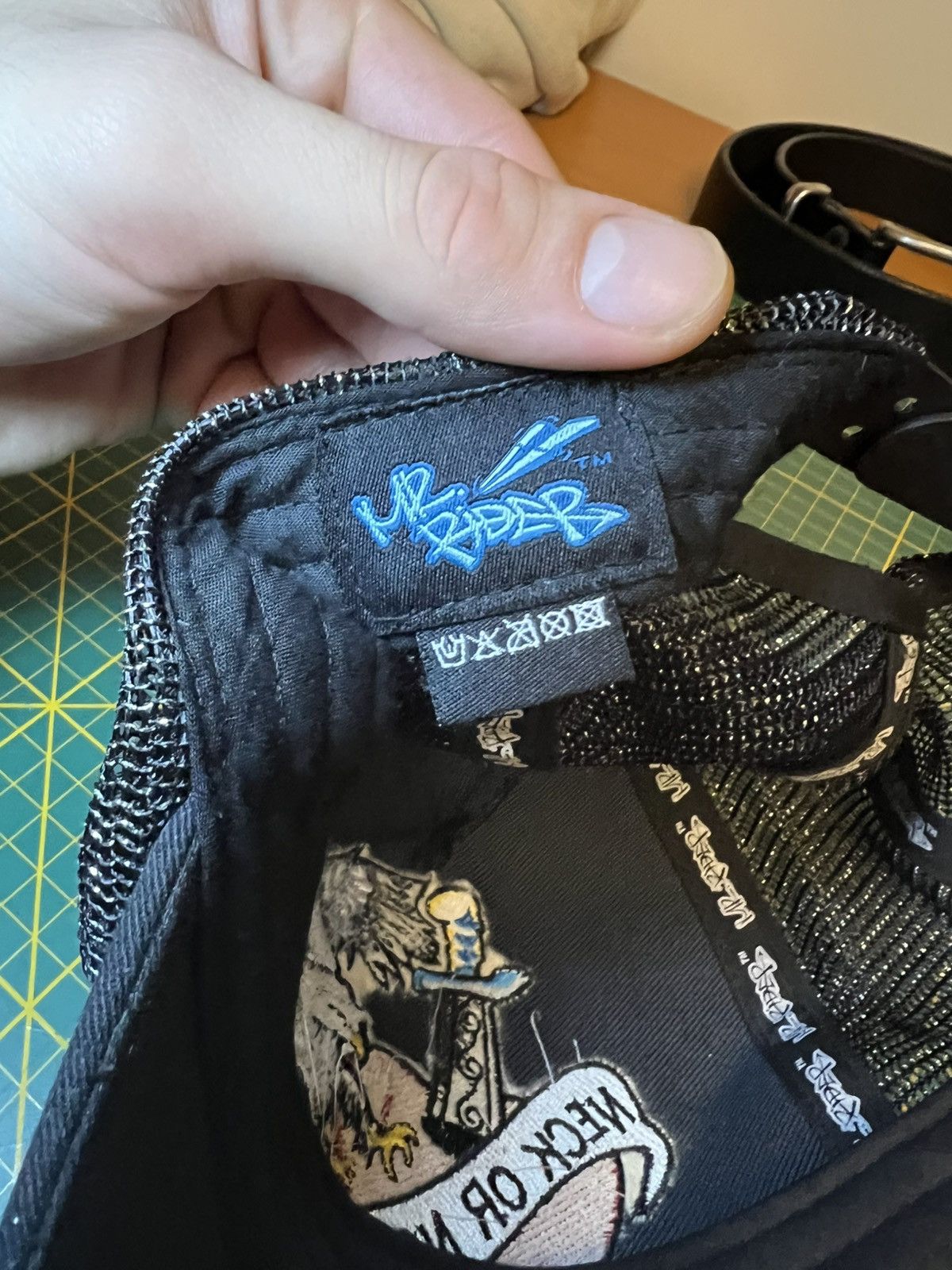 Ed Hardy Vintage Mr Rider studded rhinestone y2k style trucker hat Size ONE SIZE - 5 Thumbnail
