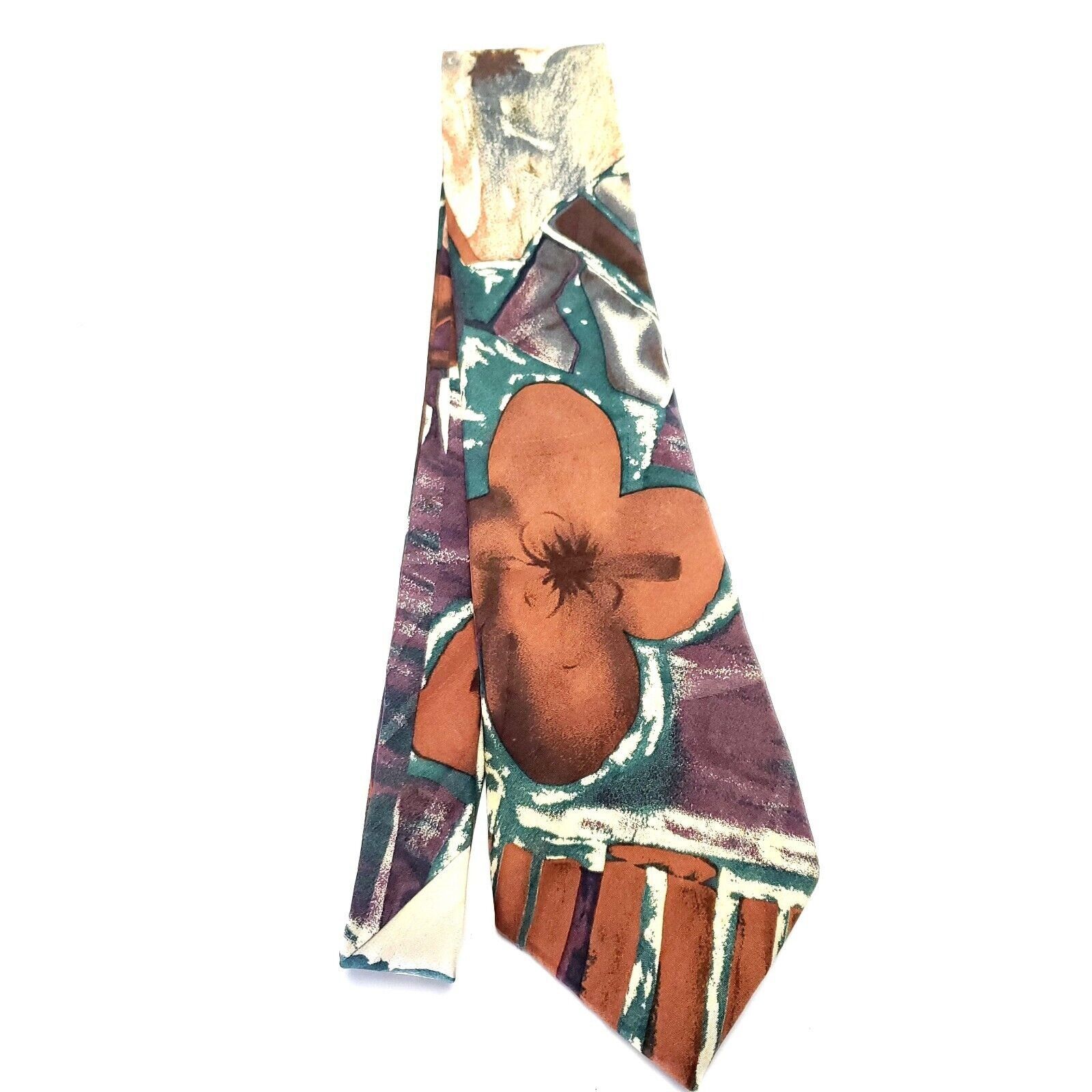 Pierre Cardin Pierre Cardin Multi Colored Silk Tie Woven Short Wide Floral Size ONE SIZE - 5 Thumbnail