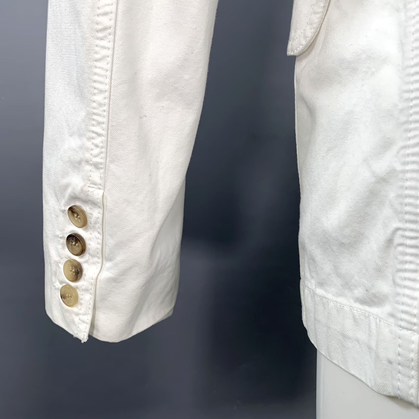 Dolce & Gabbana D&G by DOLCE & GABBANA Jacket White Cotton Peak Lapel 38 Men Adult XS? Size US XXS / EU 40 - 4 Thumbnail